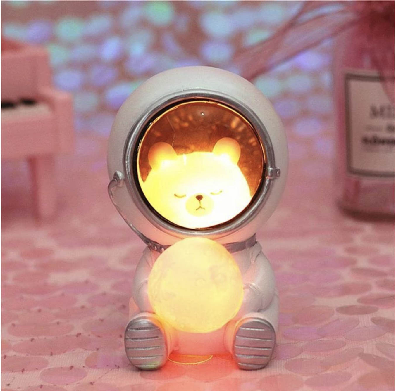 Cute Animal Astronaut Nightlight - Kitten, Puppy or Bear - Jasmine and Jade Interiors