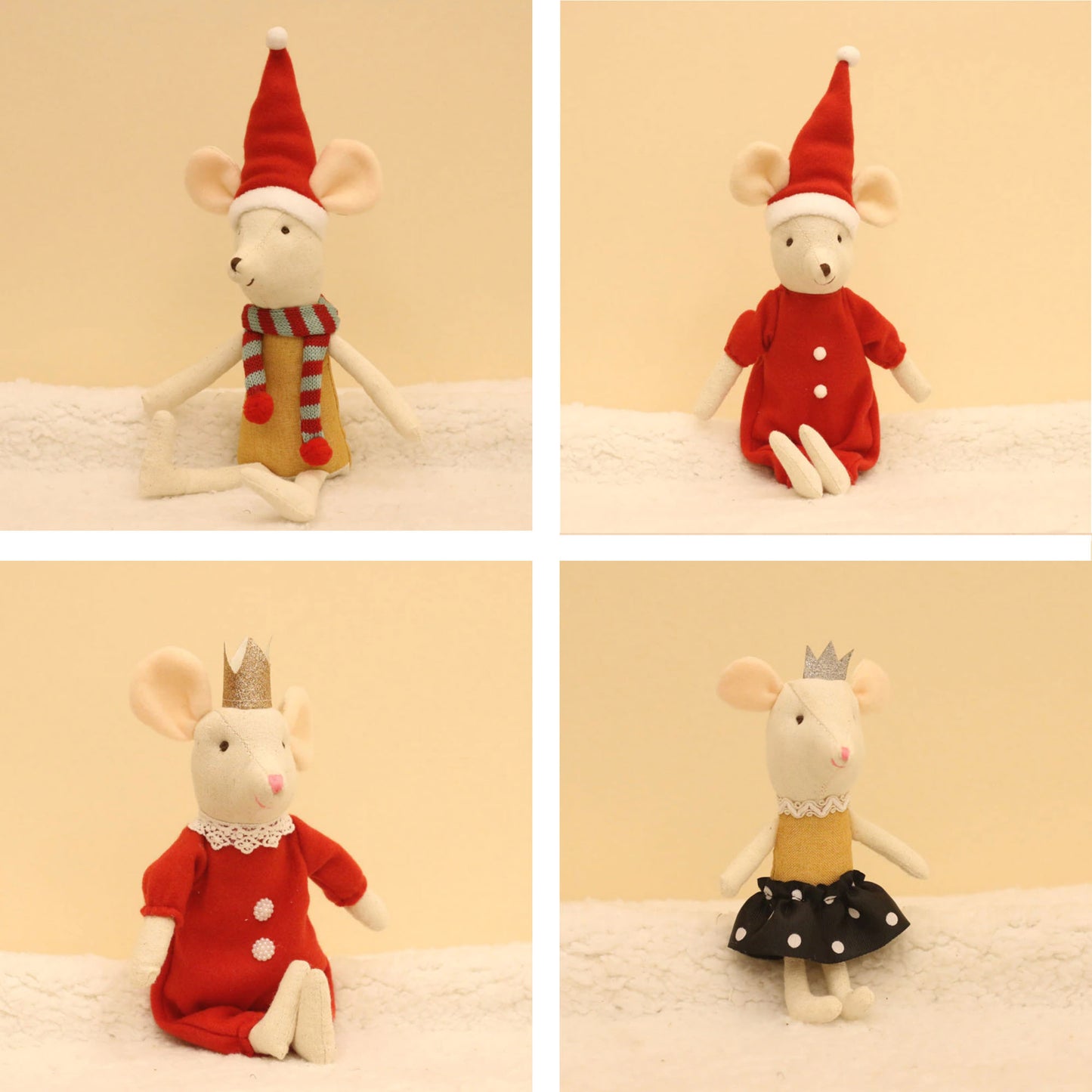 Christmas mouse family & dolls house gift