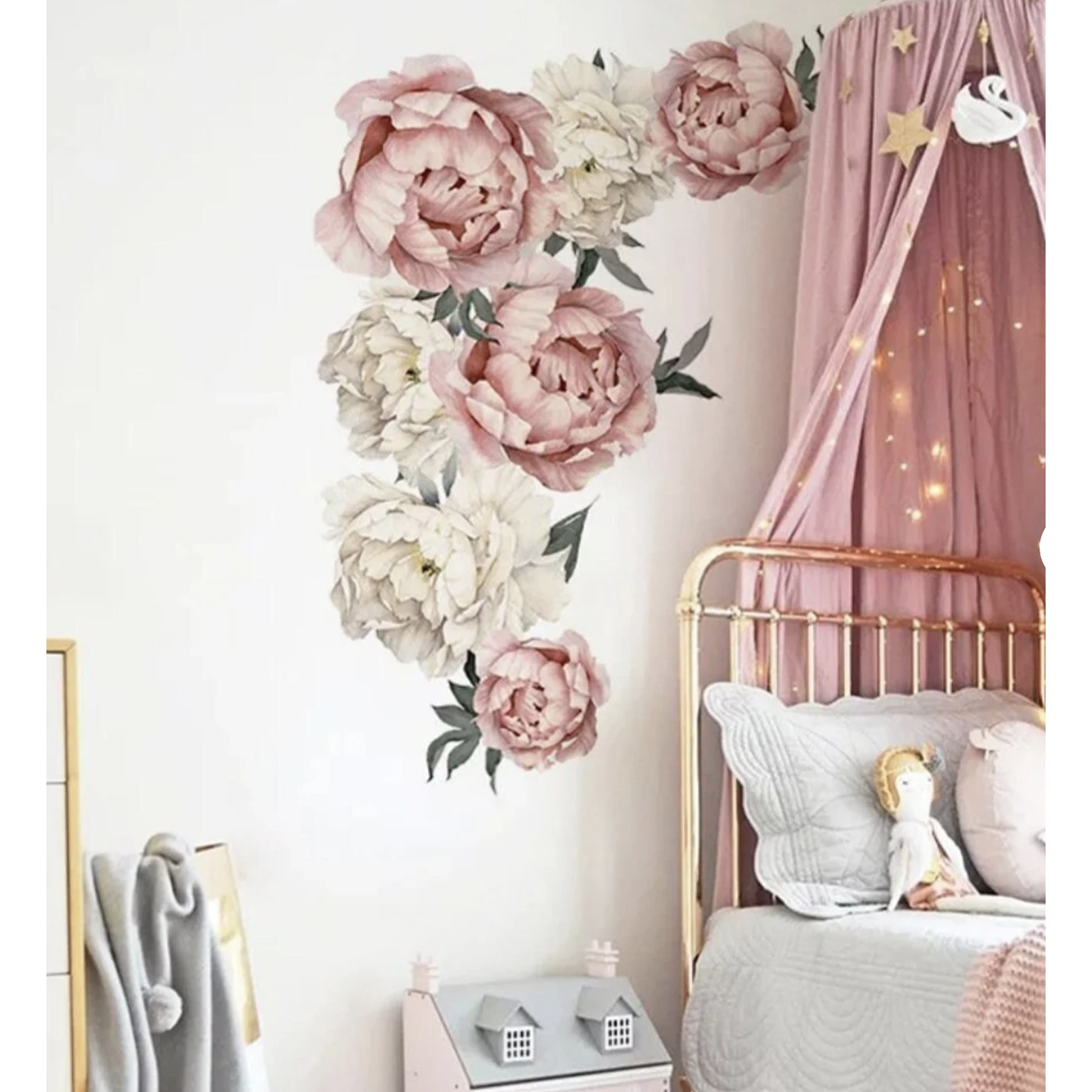 Peony Flower Wall Decals - 2 Colours - Jasmine and Jade Interiors