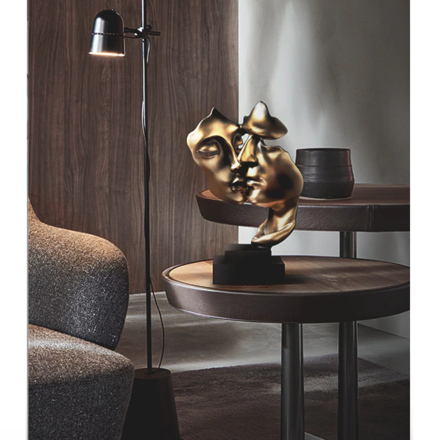 Lovers Kiss Gold Sculpture - Jasmine and Jade Interiors