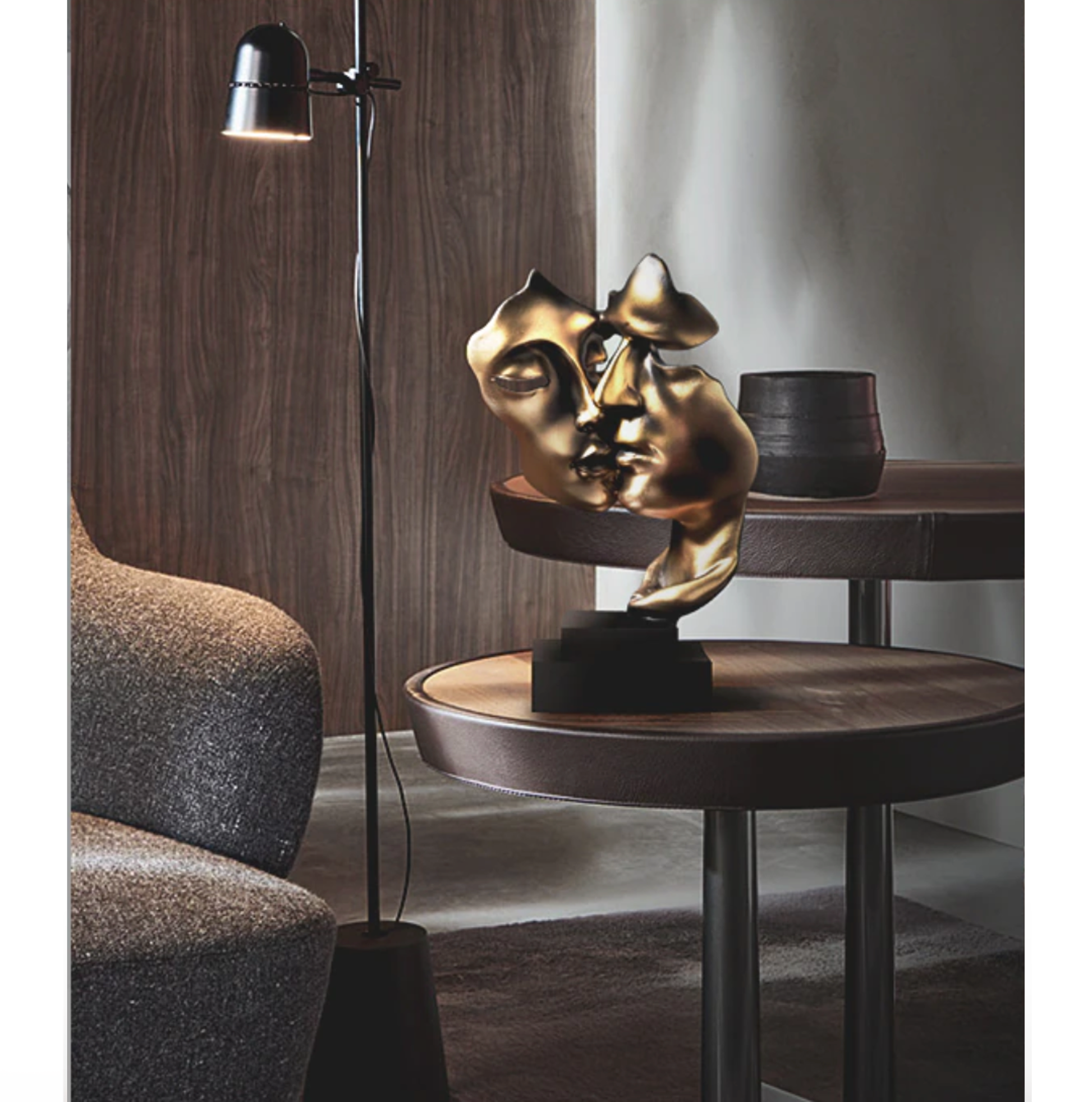 Lovers Kiss Gold Sculpture - Jasmine and Jade Interiors