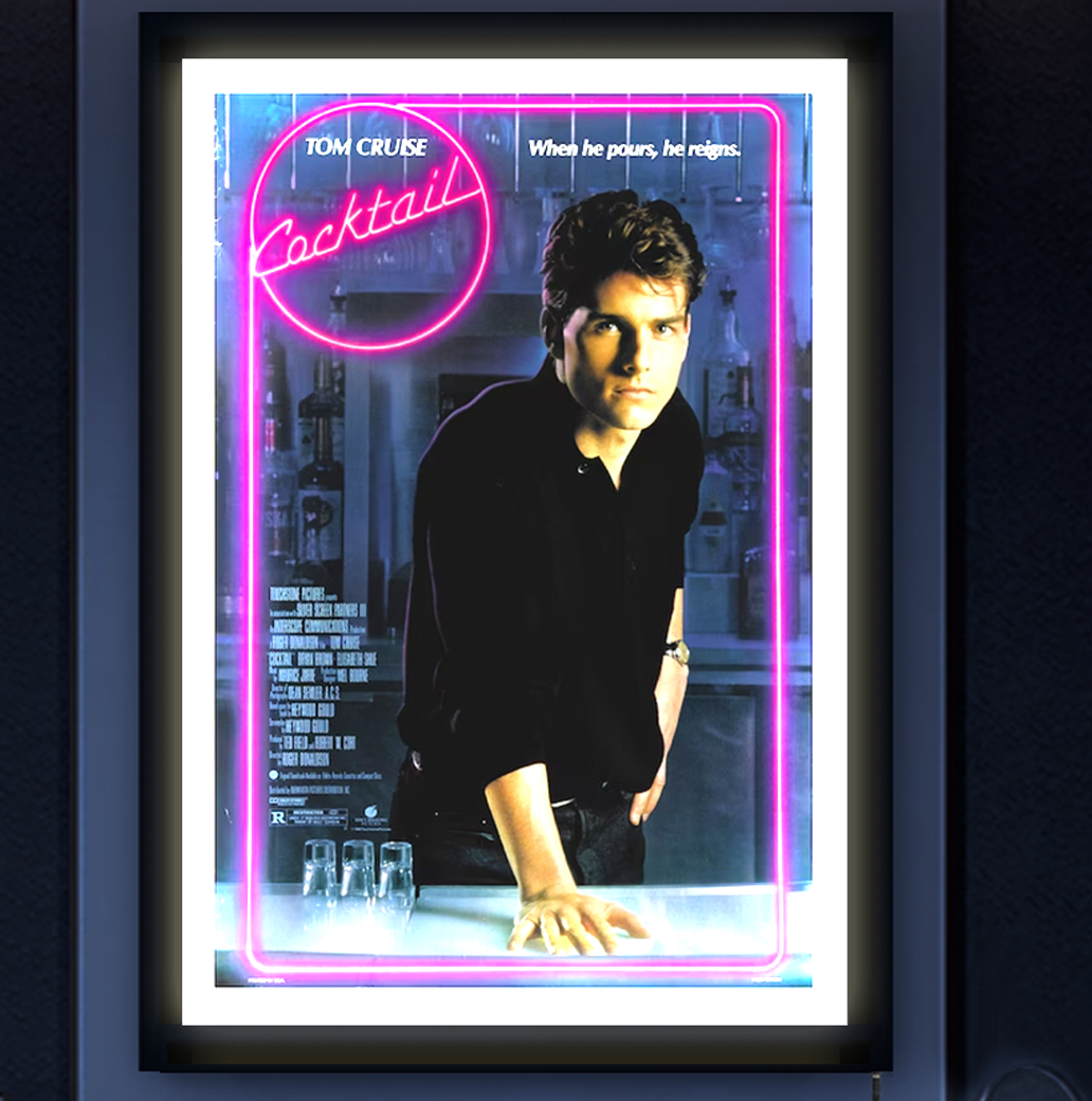Koktél - Tom Cruise LED-film keretes mű