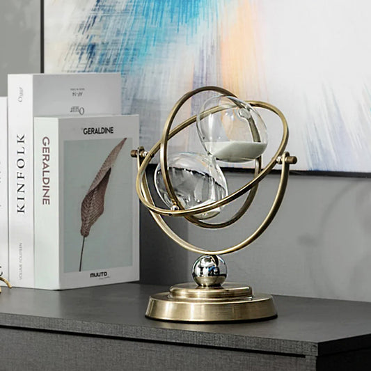 Gold Hourglass Timer - White or Black Sand
