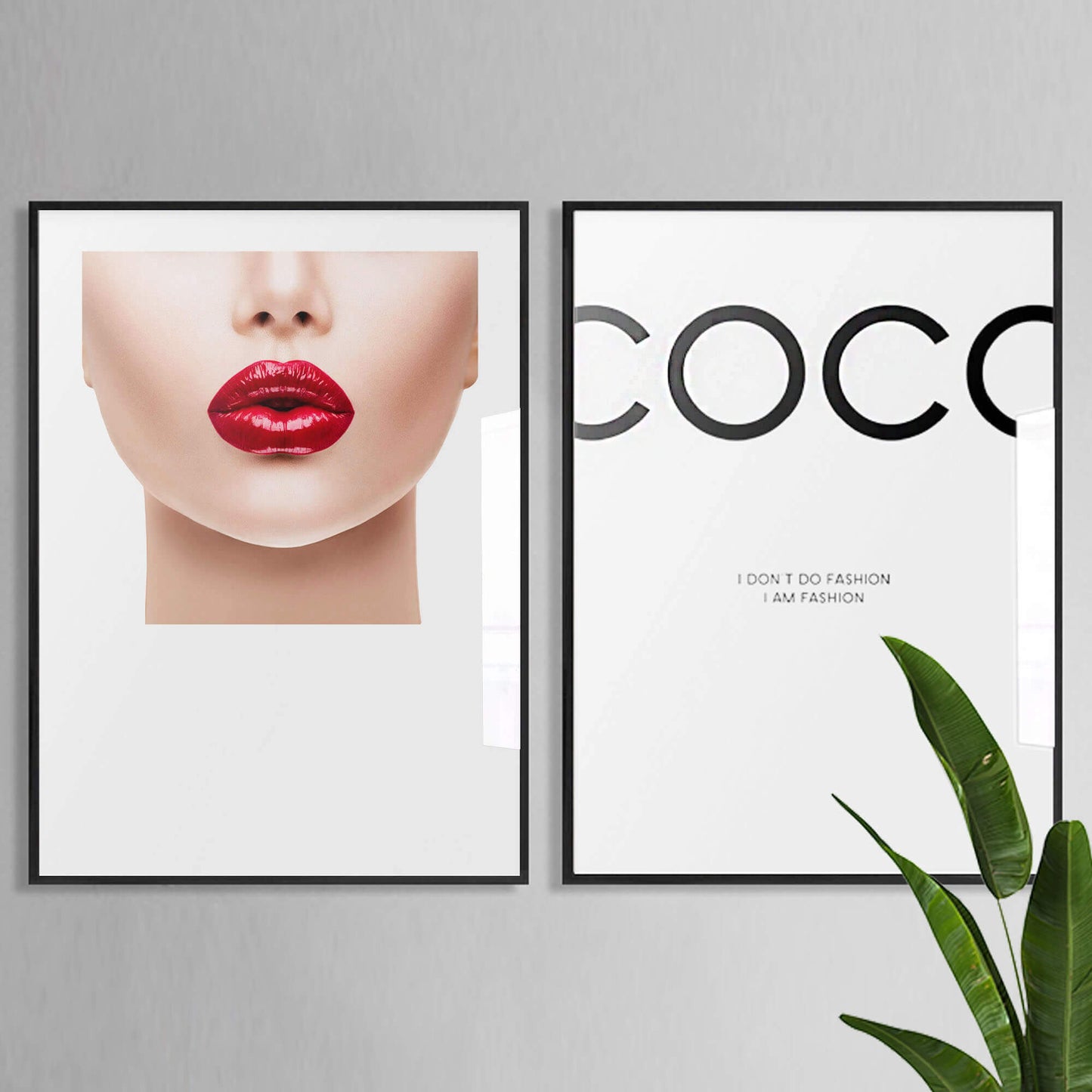 Couture Collection: Ruby Lips Fashion Art Print