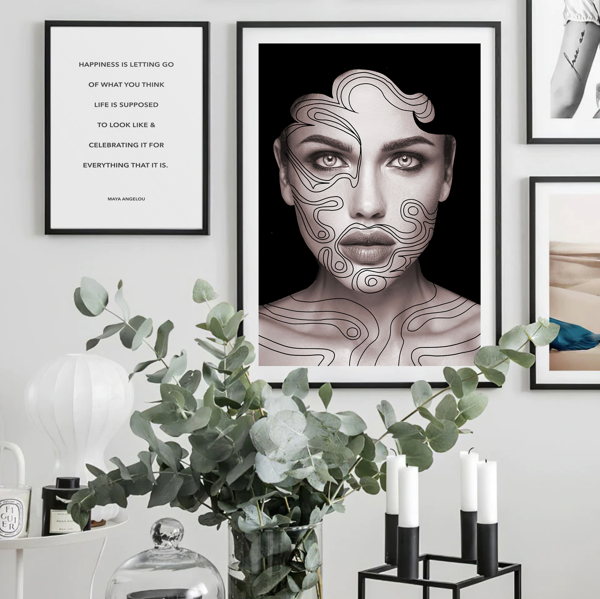 Swirl Girl Art Print - Jasmine and Jade Interiors