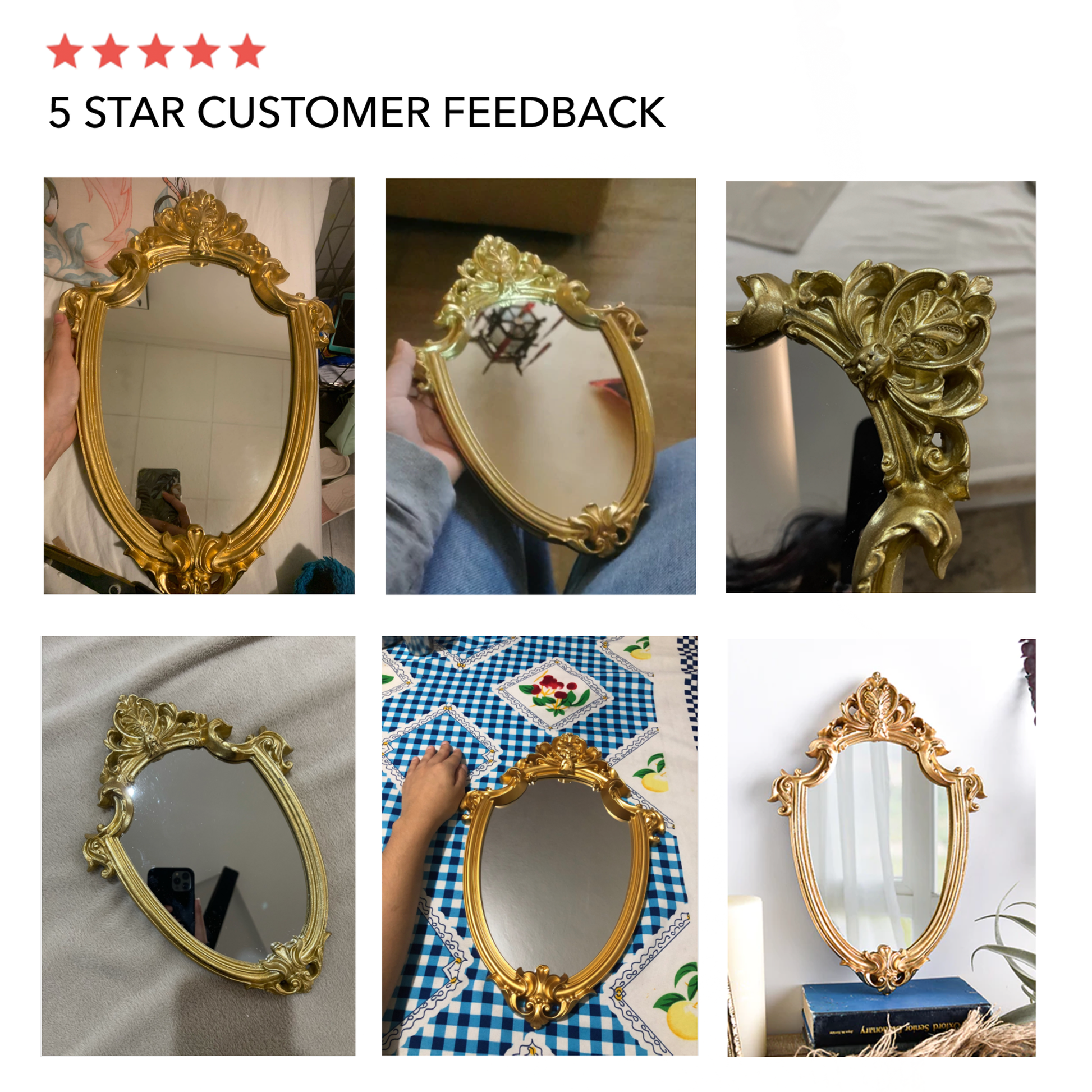 Golden Princess Mirror's - Jasmine and Jade Interiors