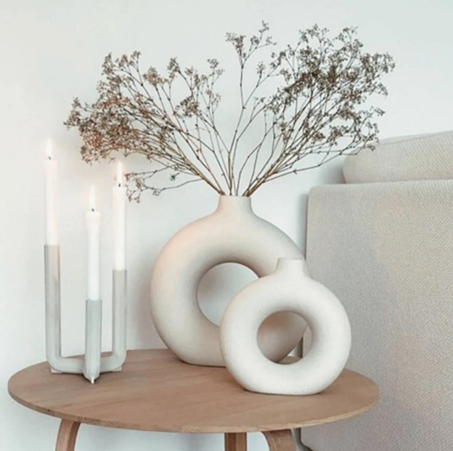 Ceramic Donut Vases - Jasmine and Jade Interiors