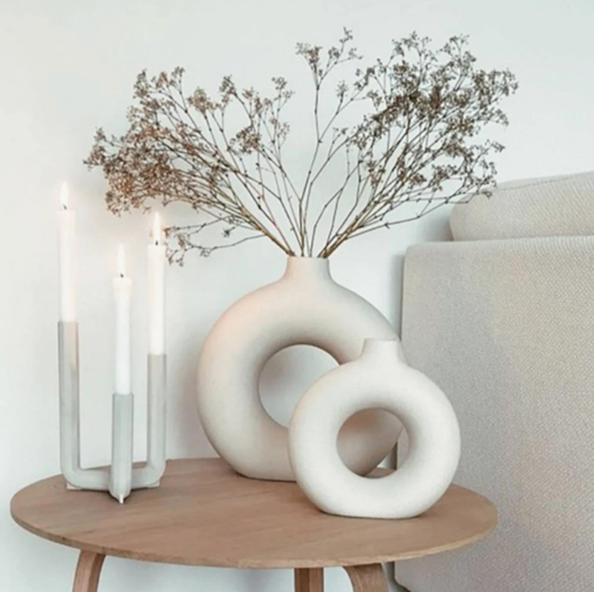 Ceramic Donut Vases - Jasmine and Jade Interiors