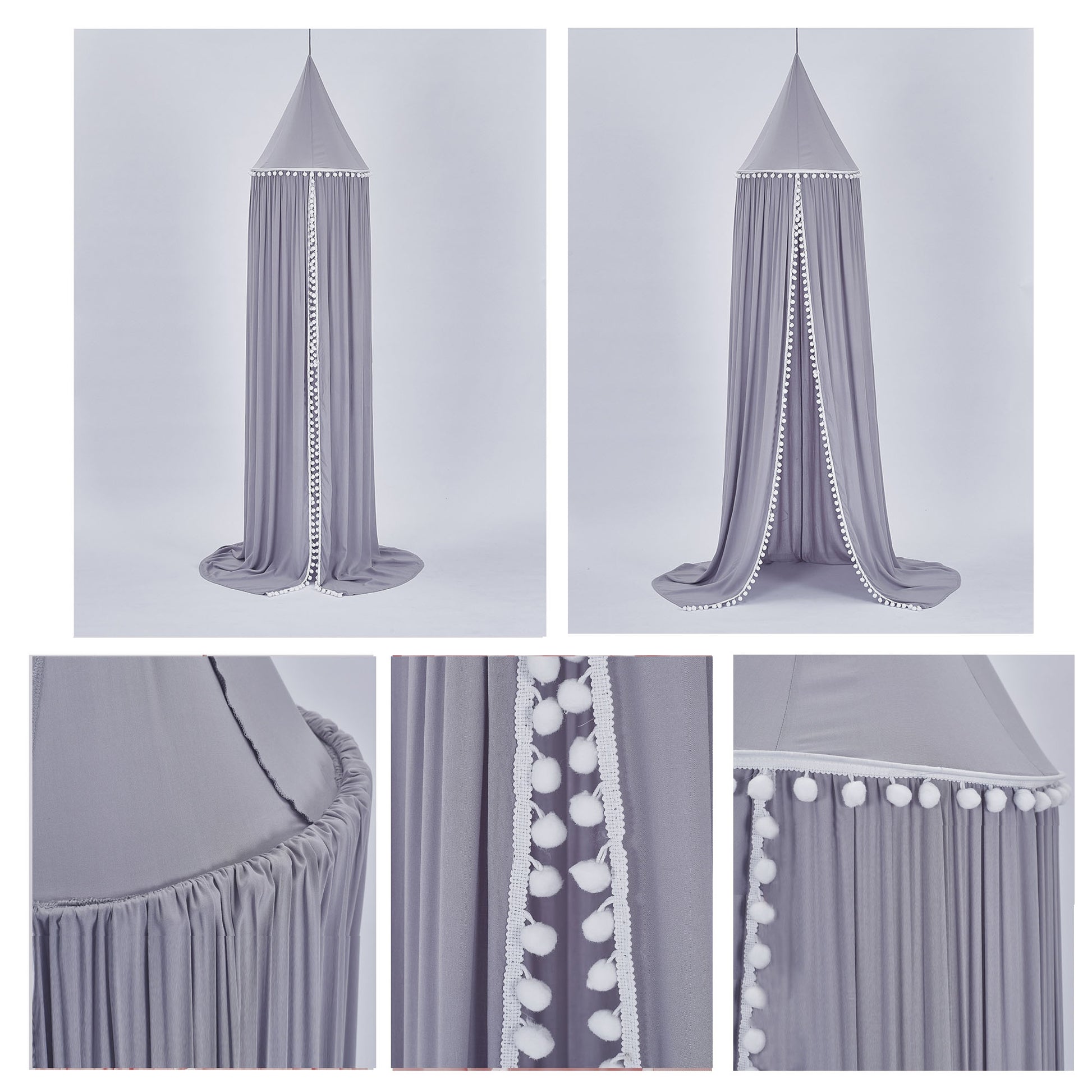 Pompom Bed Canopy - 3 Colours - Jasmine and Jade Interiors