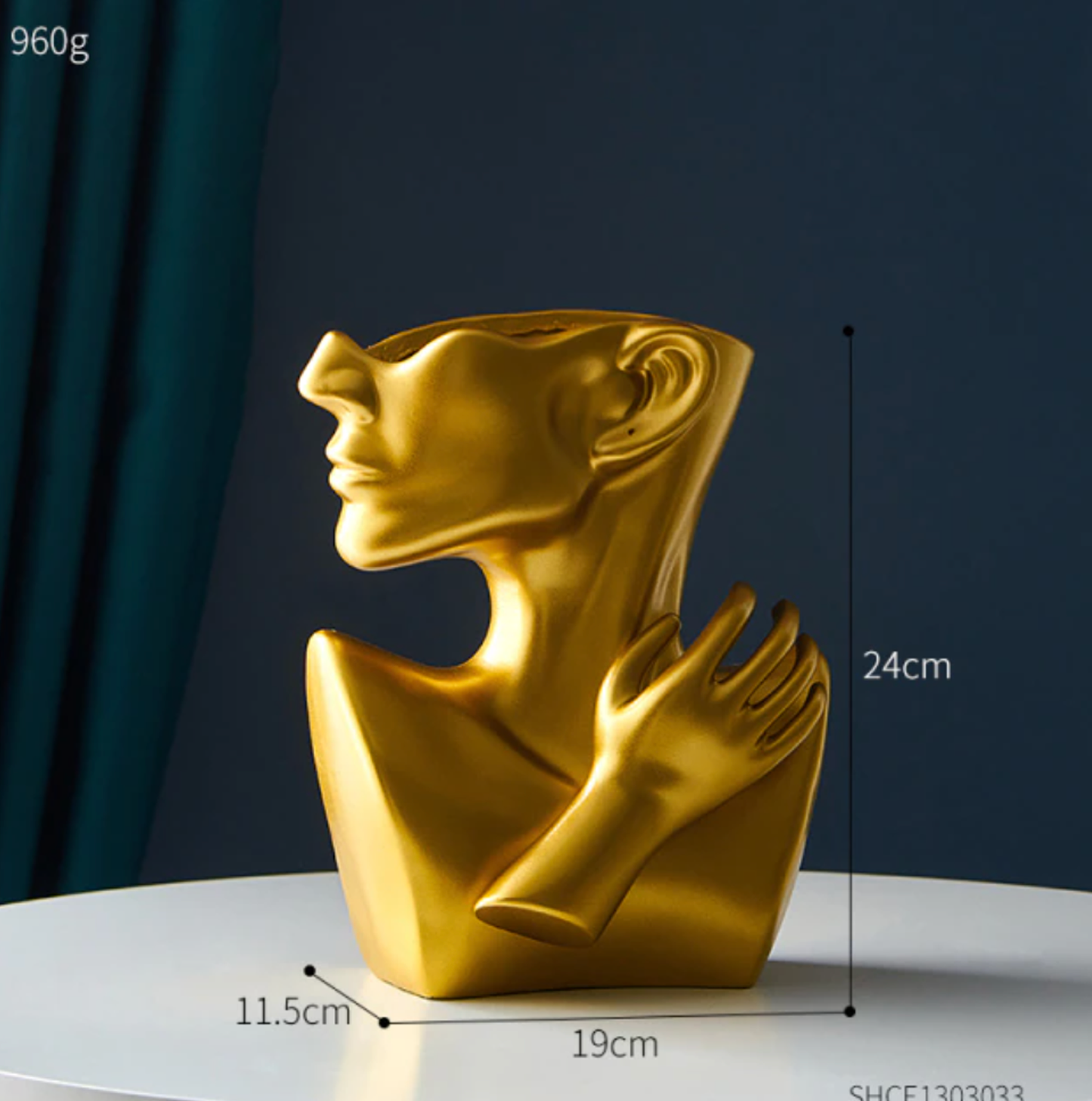Gold Profile Vases - Jasmine and Jade Interiors