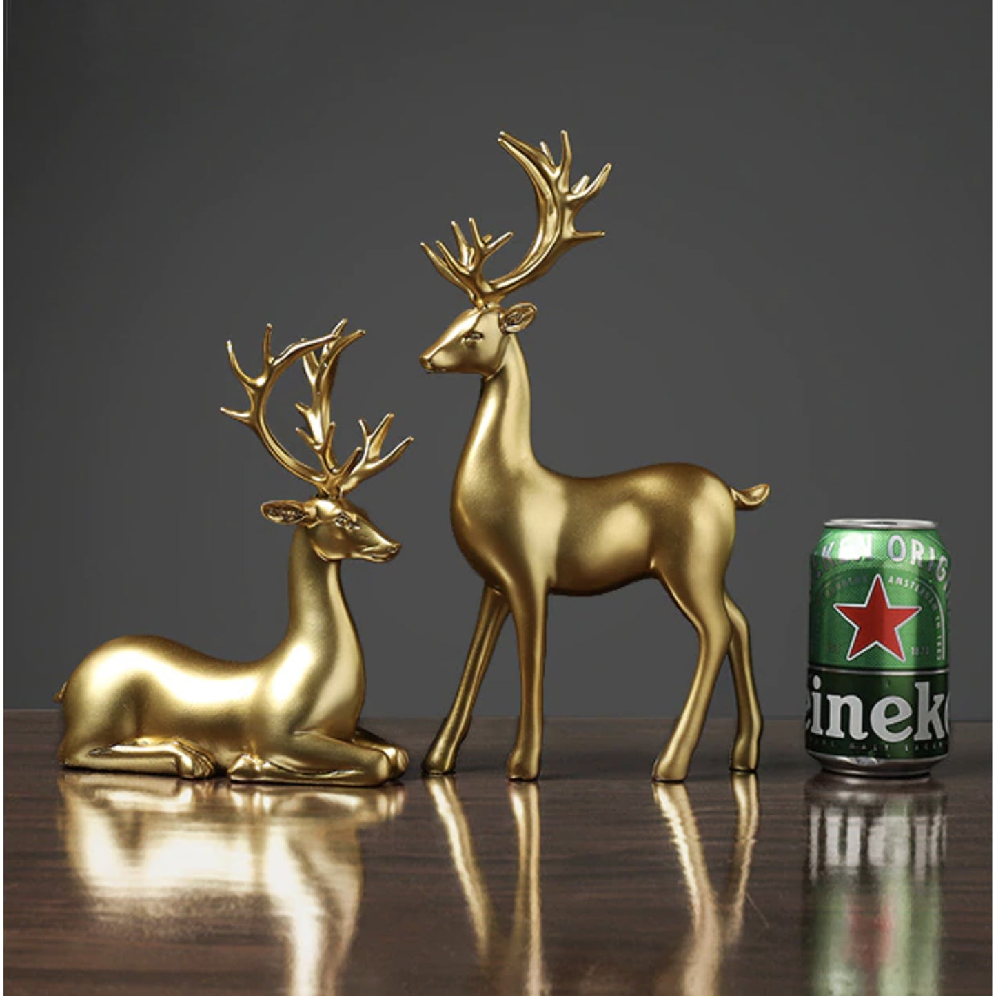 Gold Stag & Deer Sculptures - Jasmine and Jade Interiors
