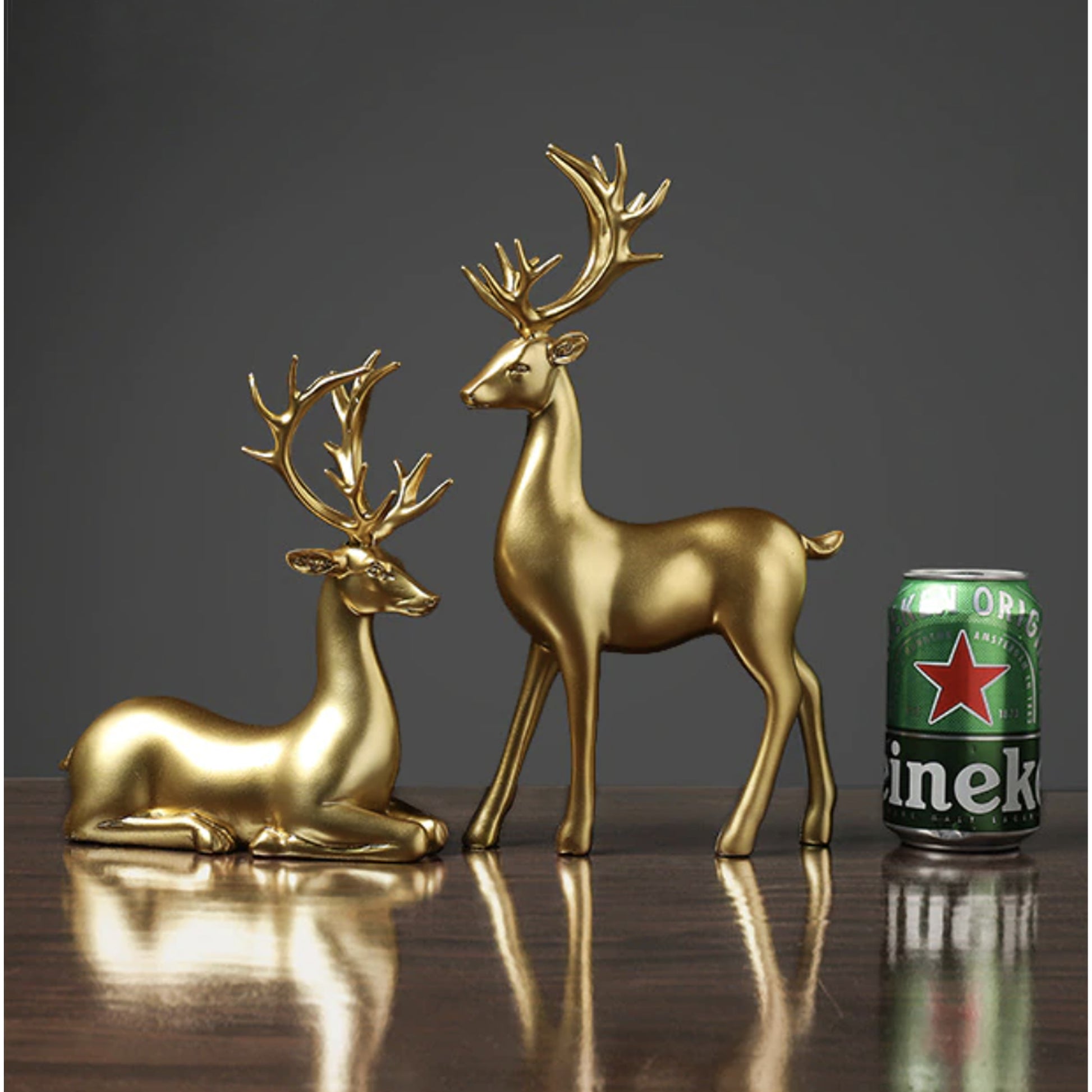 Gold Stag & Deer Sculptures - Jasmine and Jade Interiors