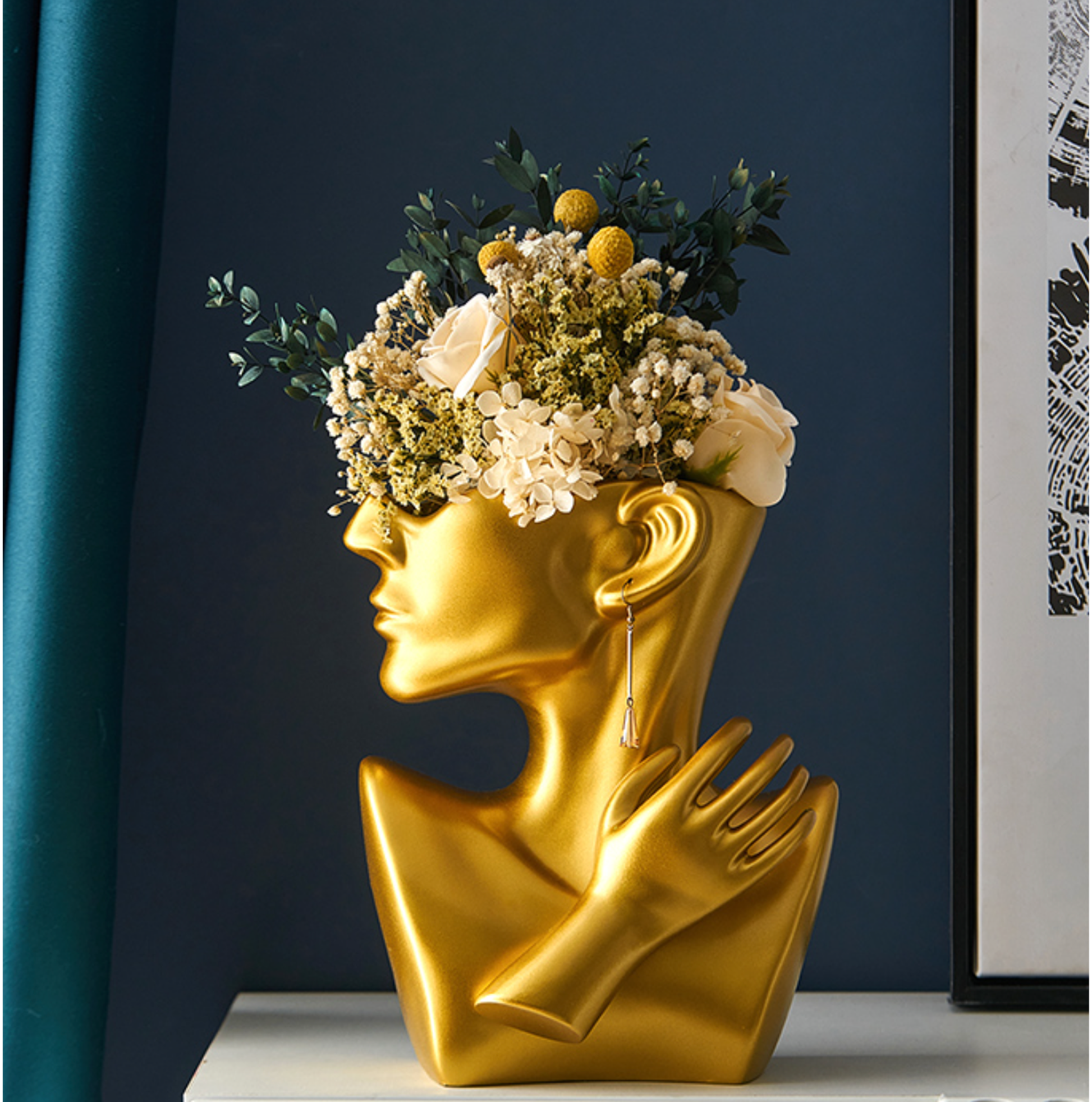 Gold Profile Vases - Jasmine and Jade Interiors