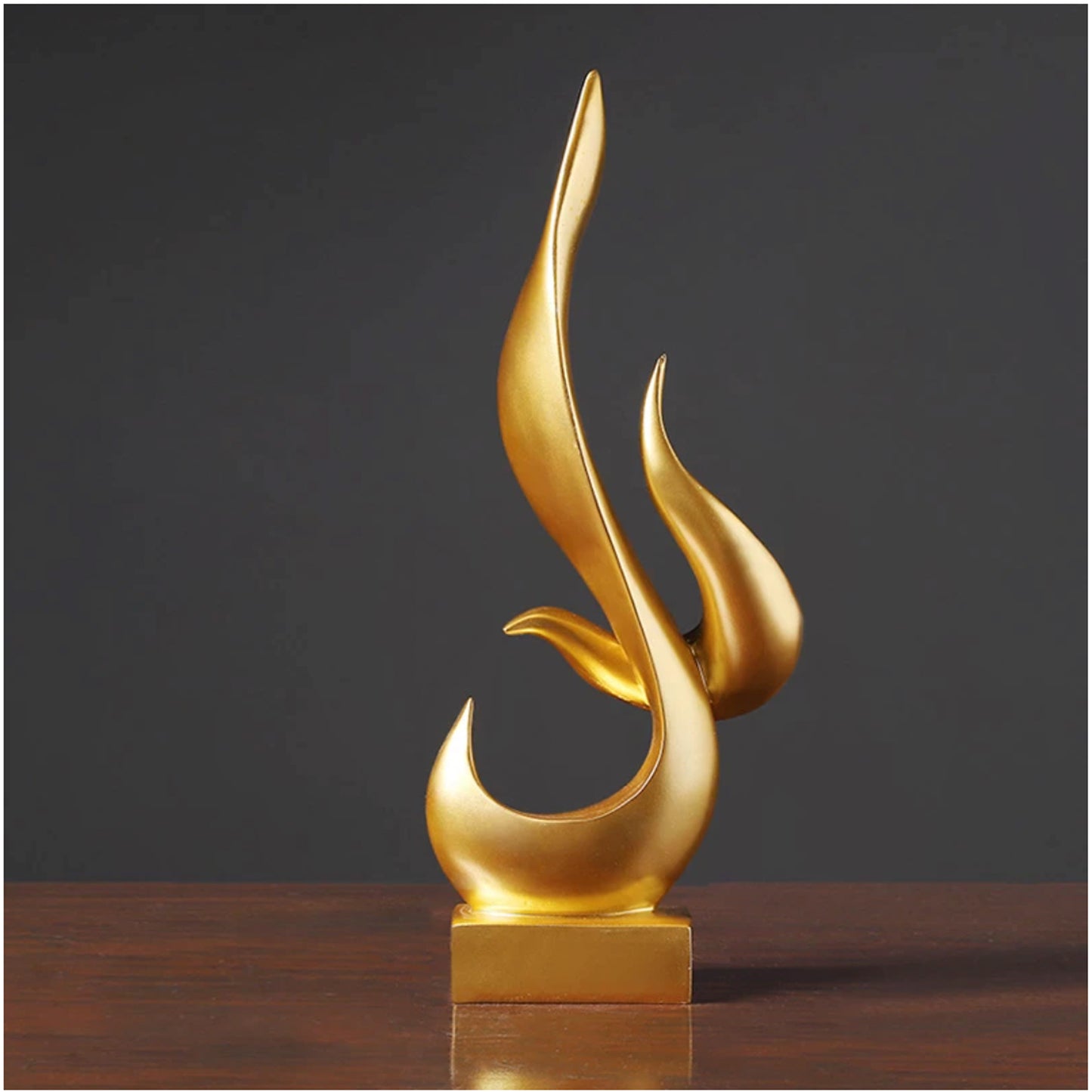 Golden Flame Sculpture - Jasmine and Jade Interiors