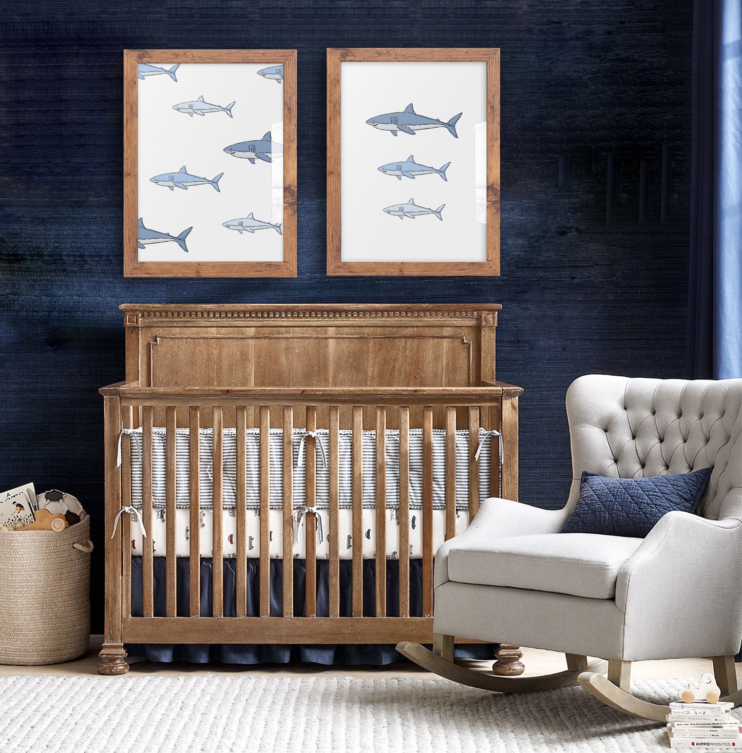 Shark Shoal Art Print - Jasmine and Jade Interiors