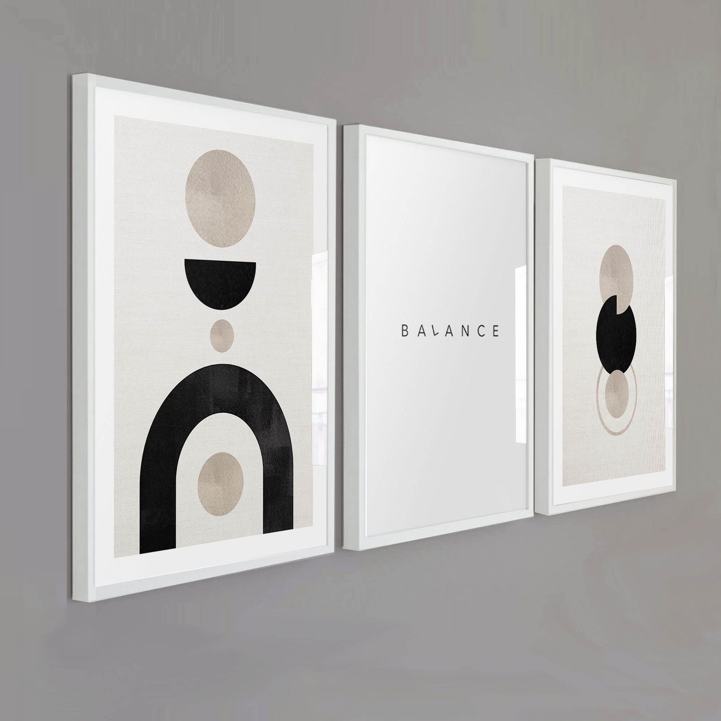 Boho abstract graphic art poster. Hallway art