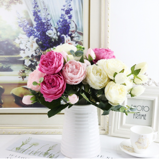 Pretty Peony Artificial Flower Display - Jasmine and Jade Interiors
