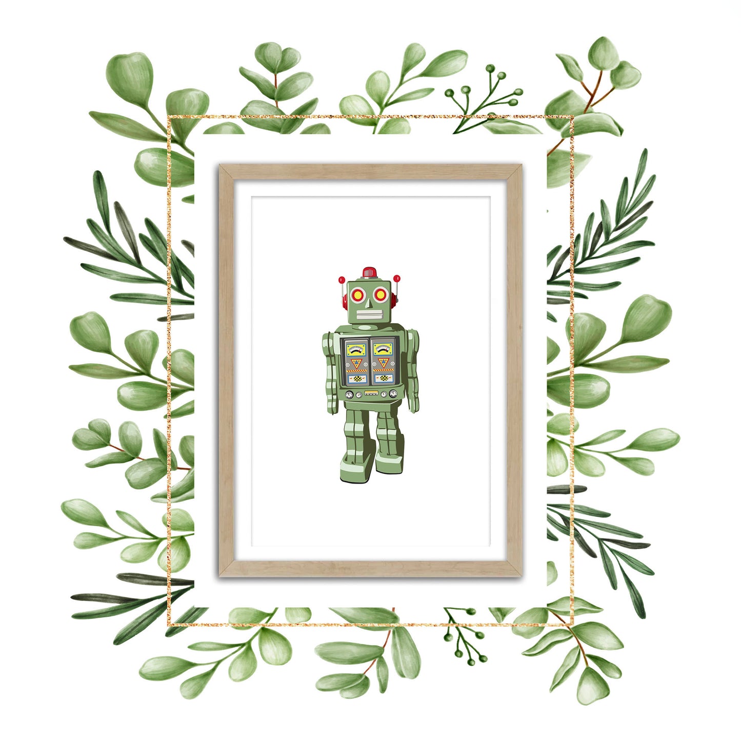 Tik Tok the Robot Art Print - Jasmine and Jade Interiors