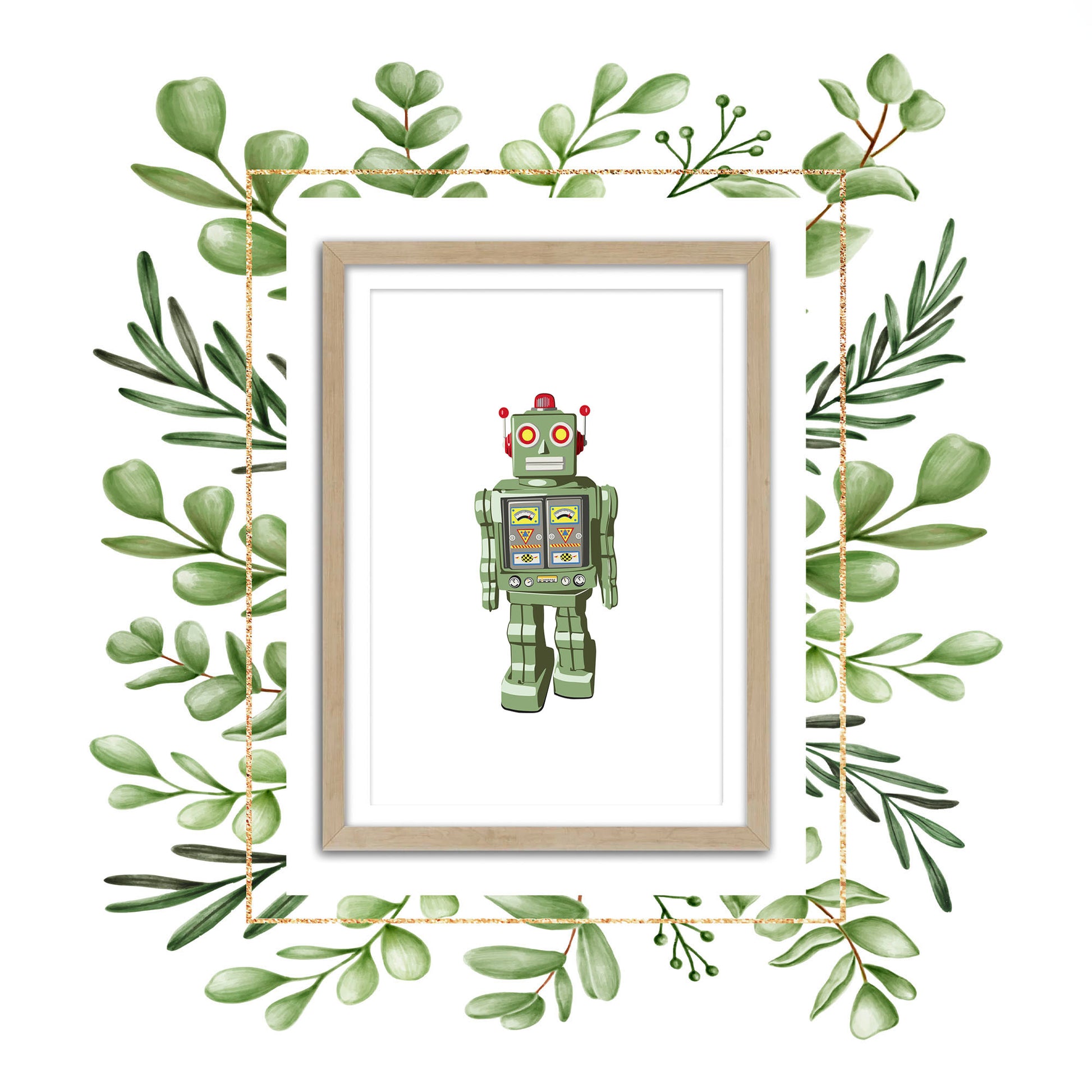 Tik Tok the Robot Art Print - Jasmine and Jade Interiors
