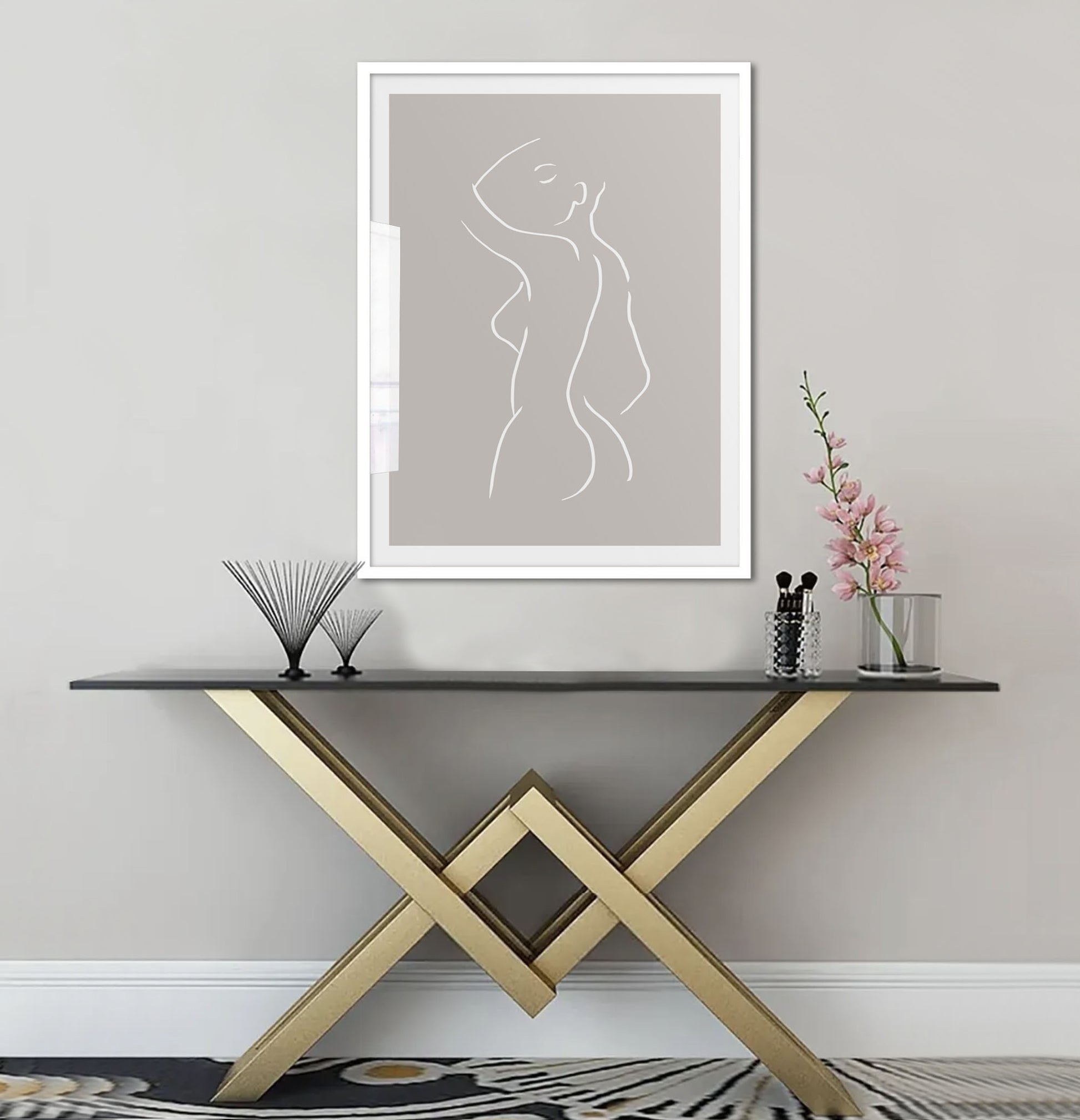 Lined Lady Art Poster - Jasmine and Jade Interiors