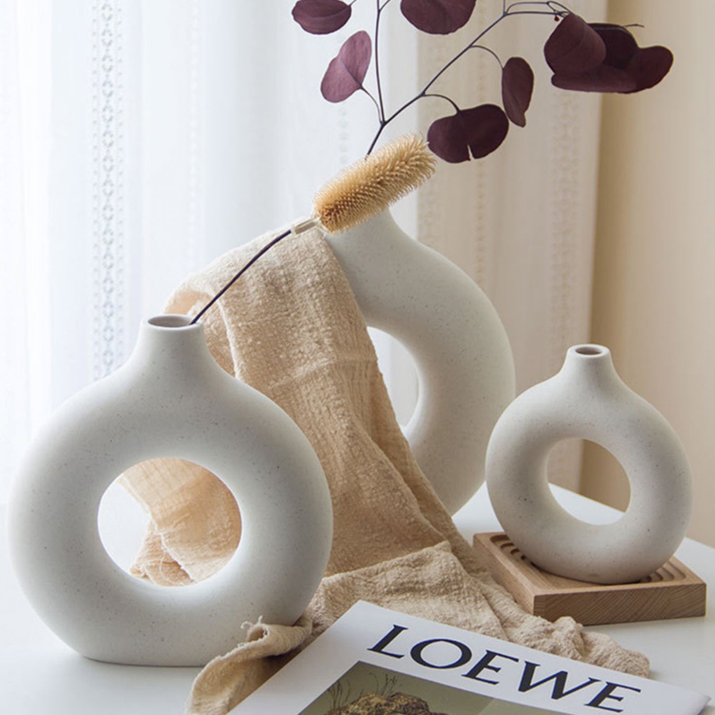 Ceramic Donut Vases - Jasmine and Jade Interiors