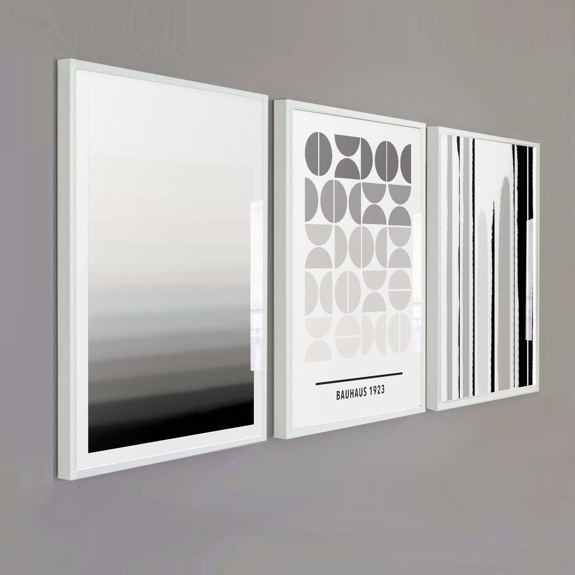 Grey Bauhaus Art Print - Jasmine and Jade Interiors