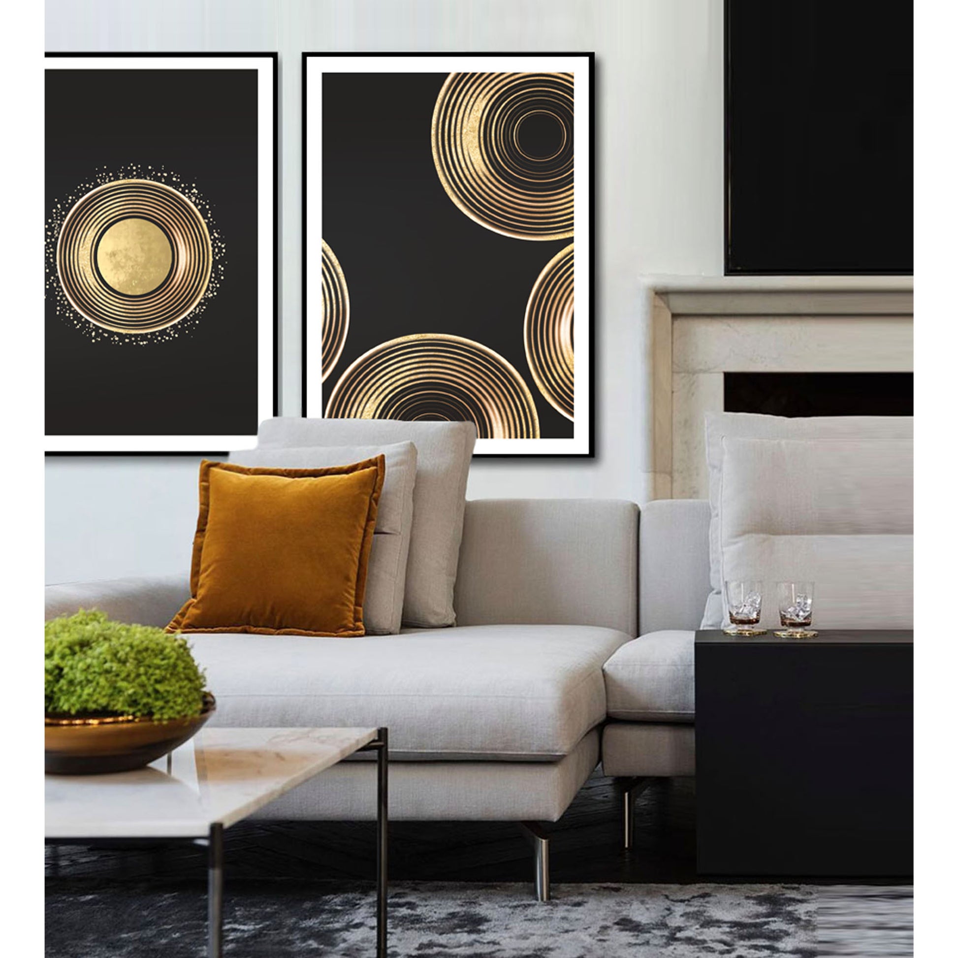 Gold Rings Art Print - Jasmine and Jade Interiors