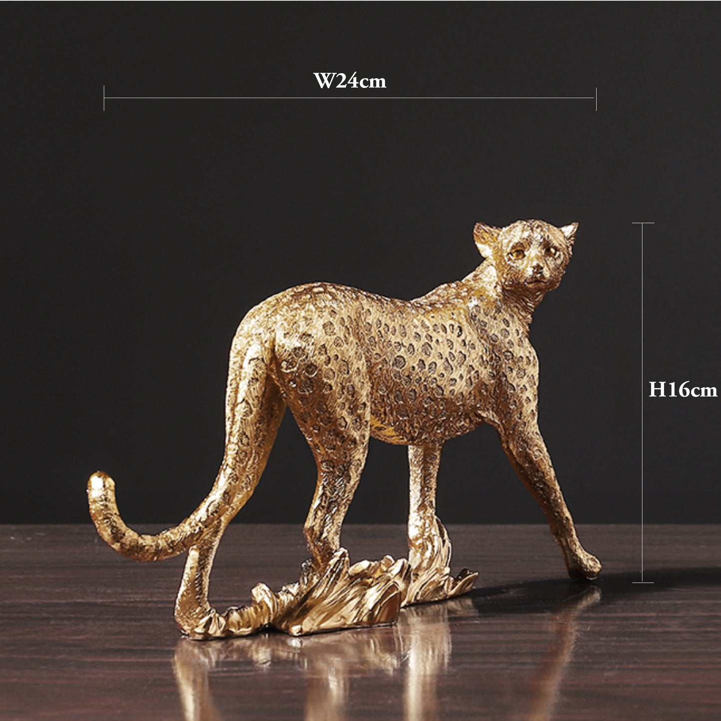 Golden Leopard Ornaments - Jasmine and Jade Interiors
