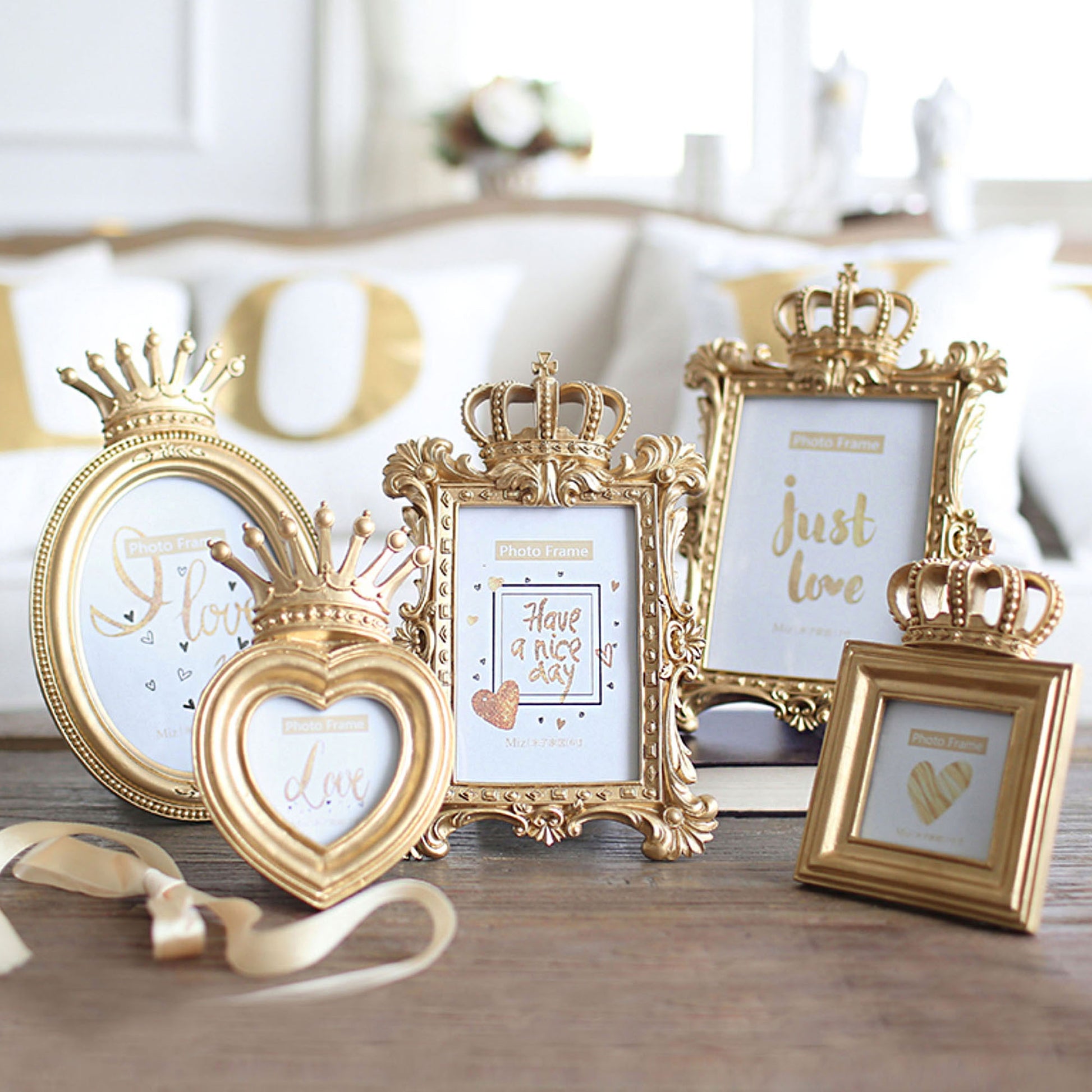 Princess Crown Gold Photo Frames - Jasmine and Jade Interiors