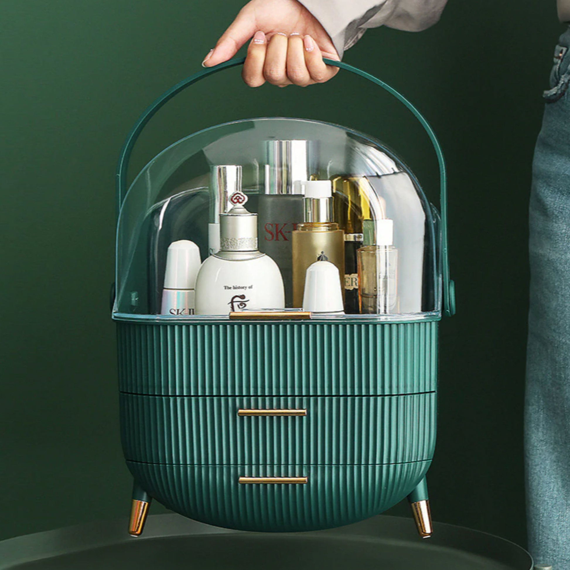 Nordic Portable Makeup/ Perfume Beauty Organiser - 2 Colours - Jasmine and Jade Interiors