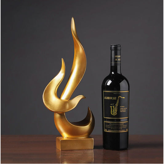 Golden Flame Sculpture - Jasmine and Jade Interiors