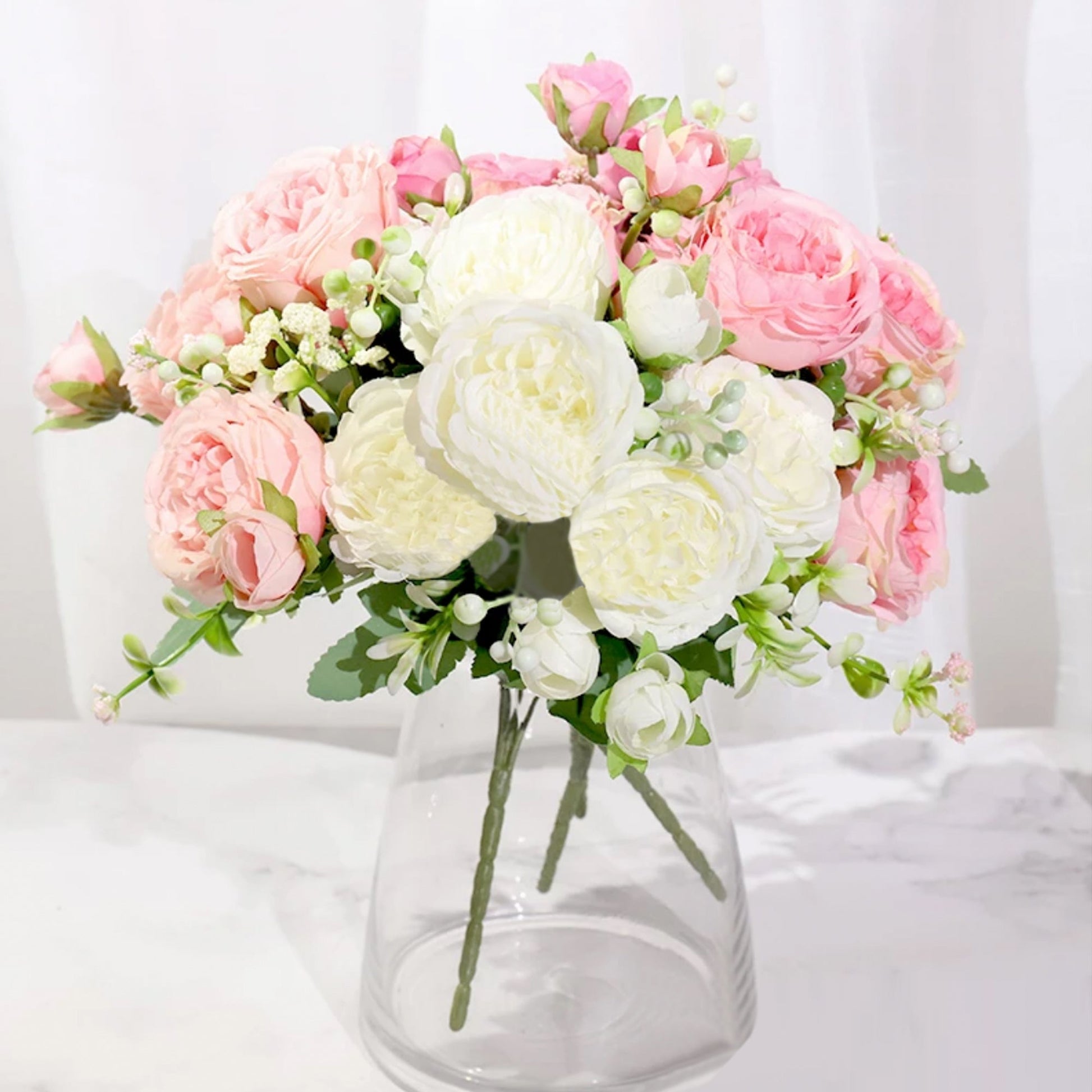 Silk Peony Artificial Flowers - 5 Colours - Jasmine and Jade Interiors