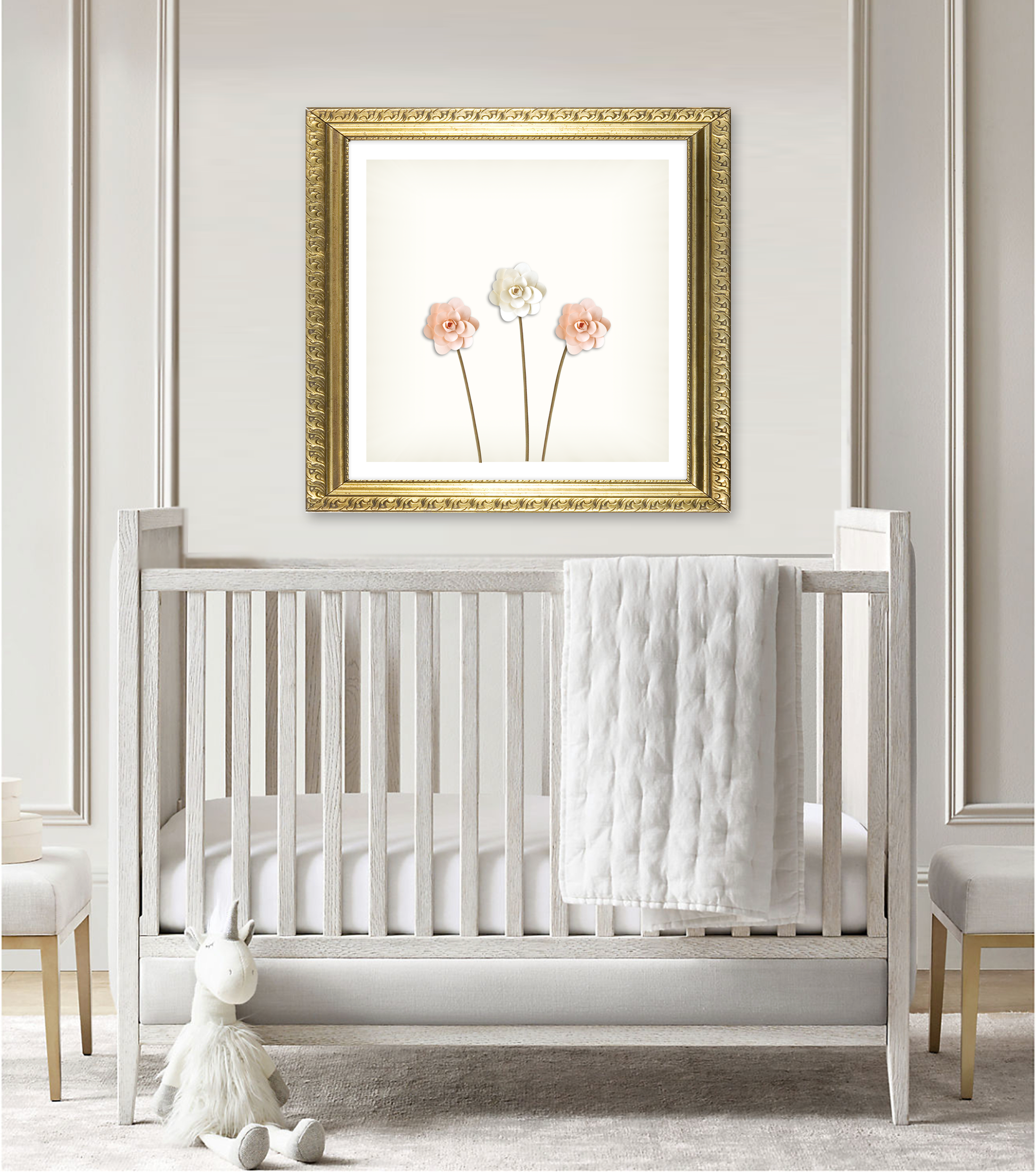 Lovely 3D Rose Art Print - Jasmine and Jade Interiors