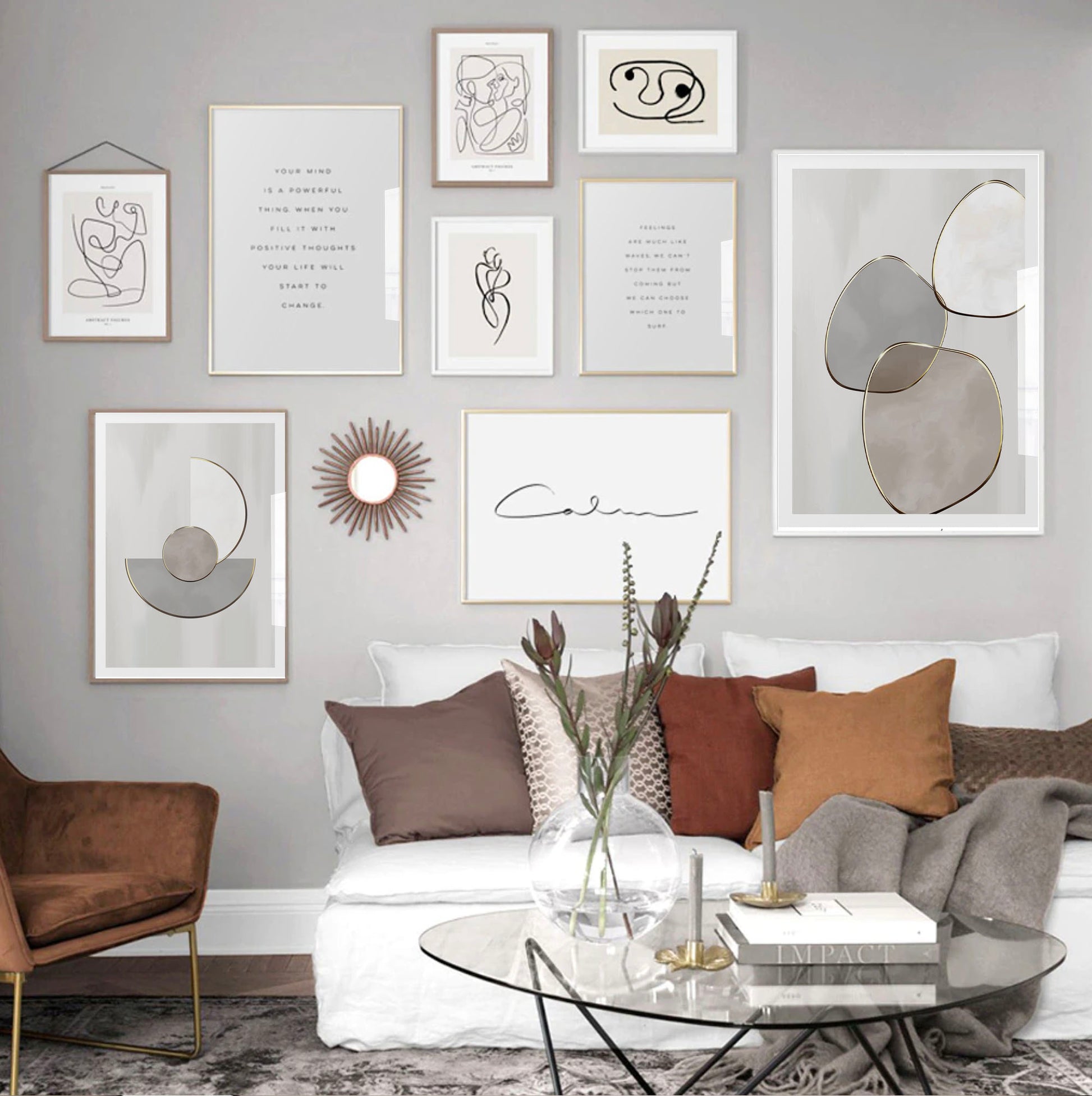 Organic Shapes Print - Jasmine and Jade Interiors