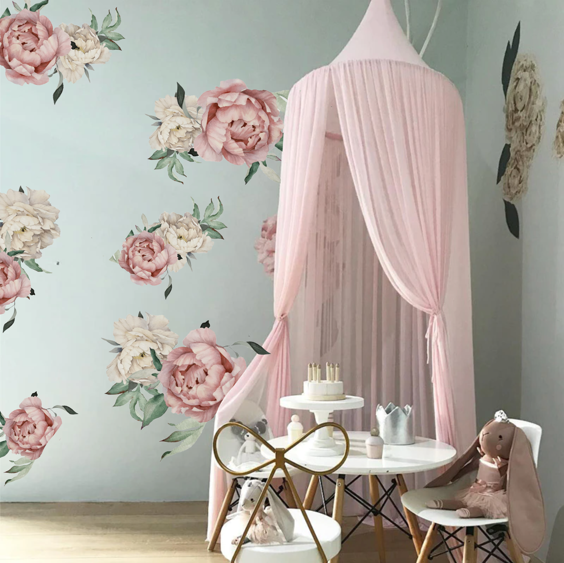 Peony Flower Wall Decals - 2 Colours - Jasmine and Jade Interiors