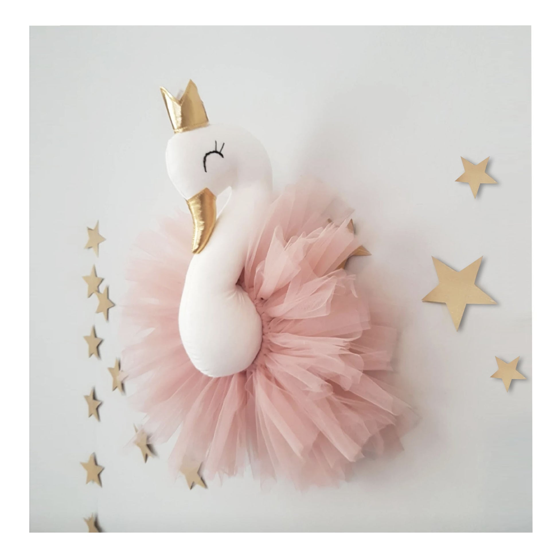Girls Bedroom wall decor, Wall swan decoration