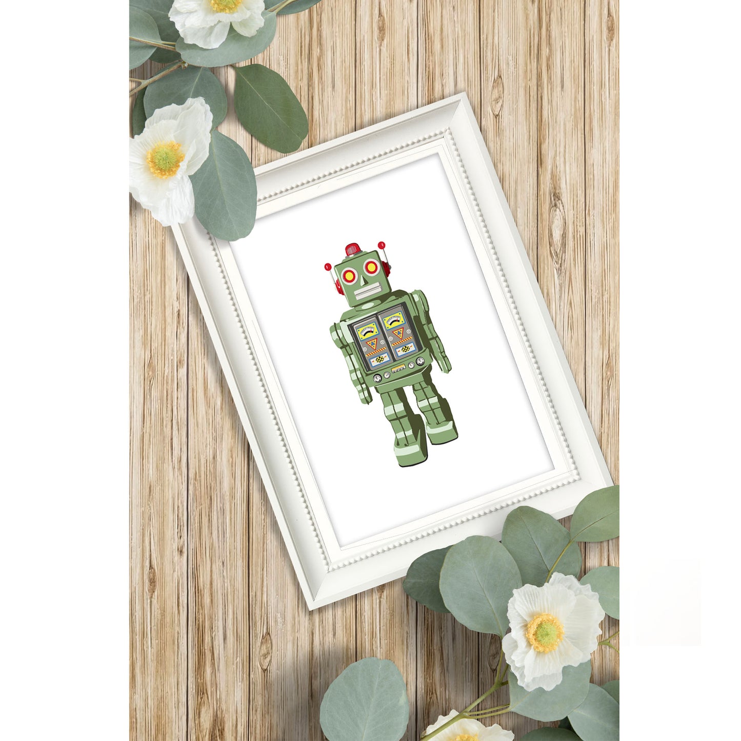 Tik Tok the Robot Art Print - Jasmine and Jade Interiors