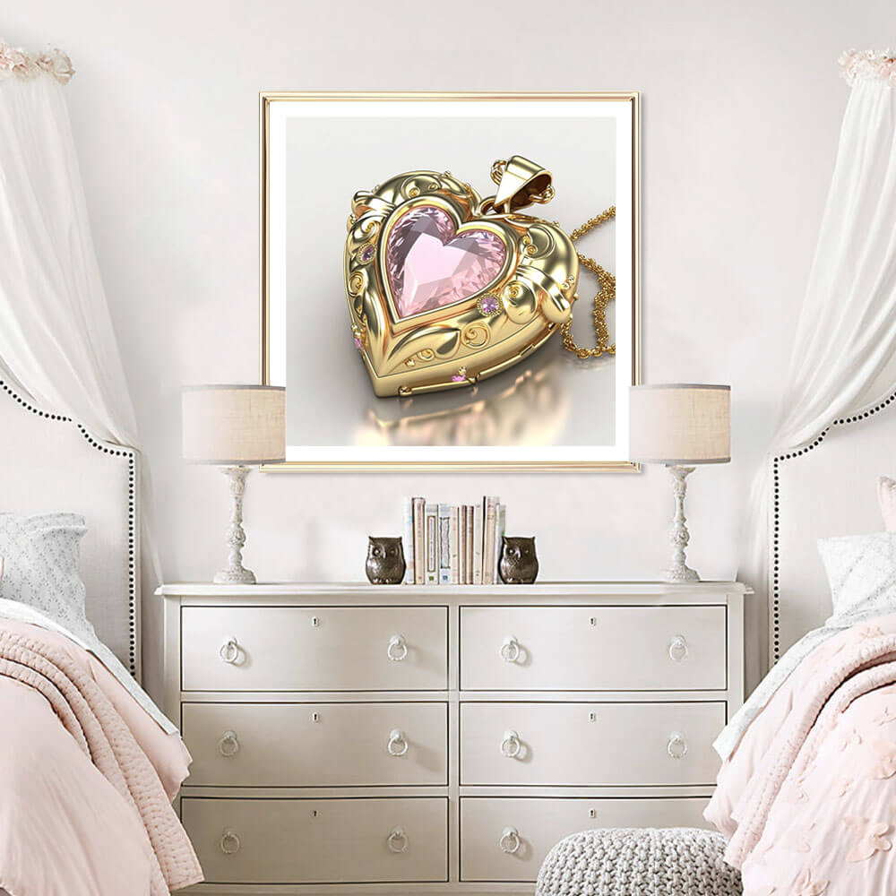 Crystal Heart Pendant Art Print