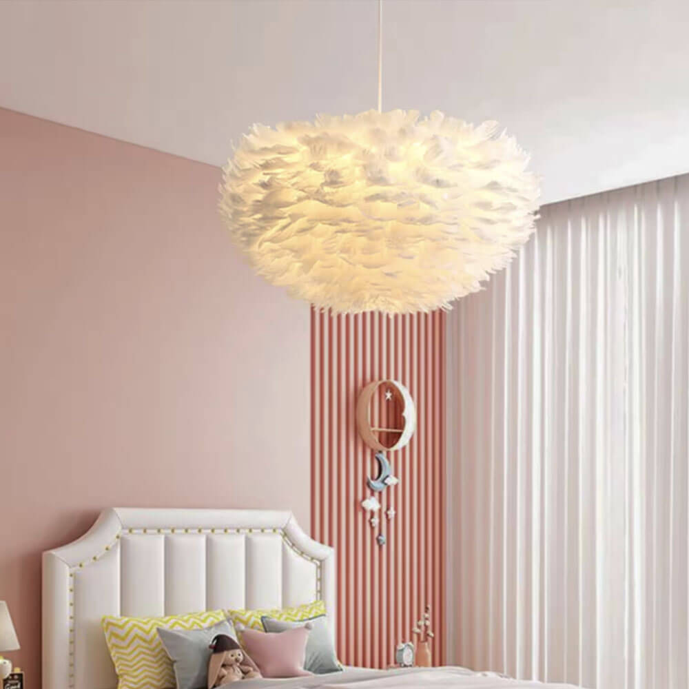 Swan Feather Pendant, ceiling light, lamp