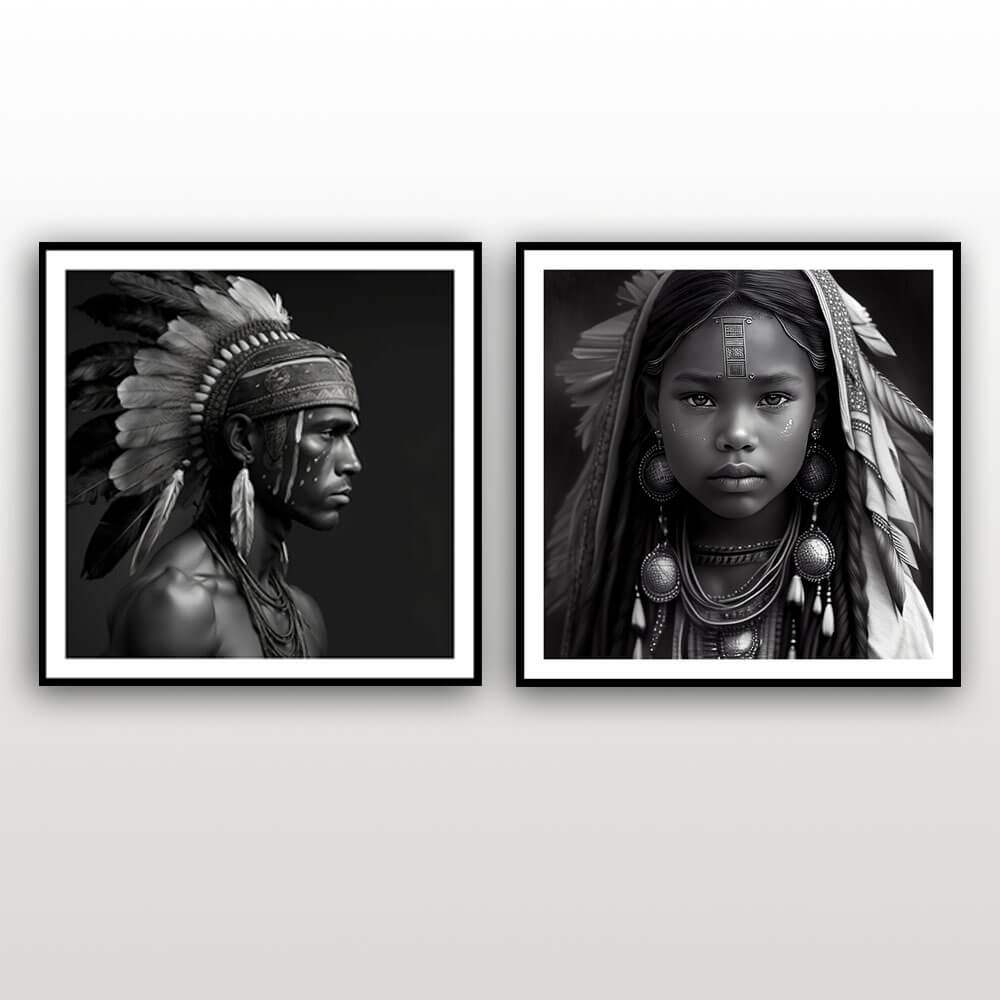 'Fearless' Apache Indian Wall Art Print