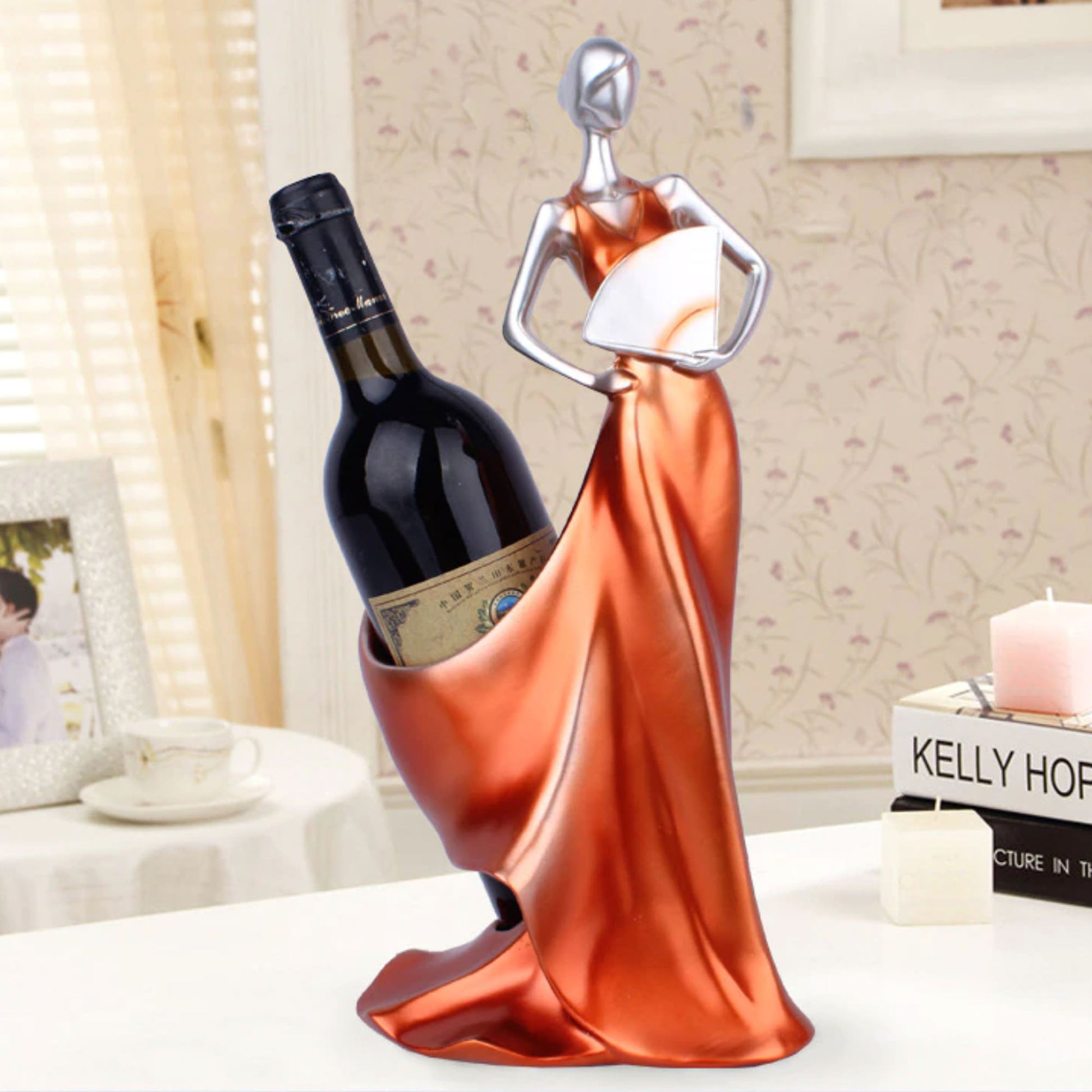 Luxury Lady Wine Bottle Holder - 4 Colours - Jasmine and Jade Interiors