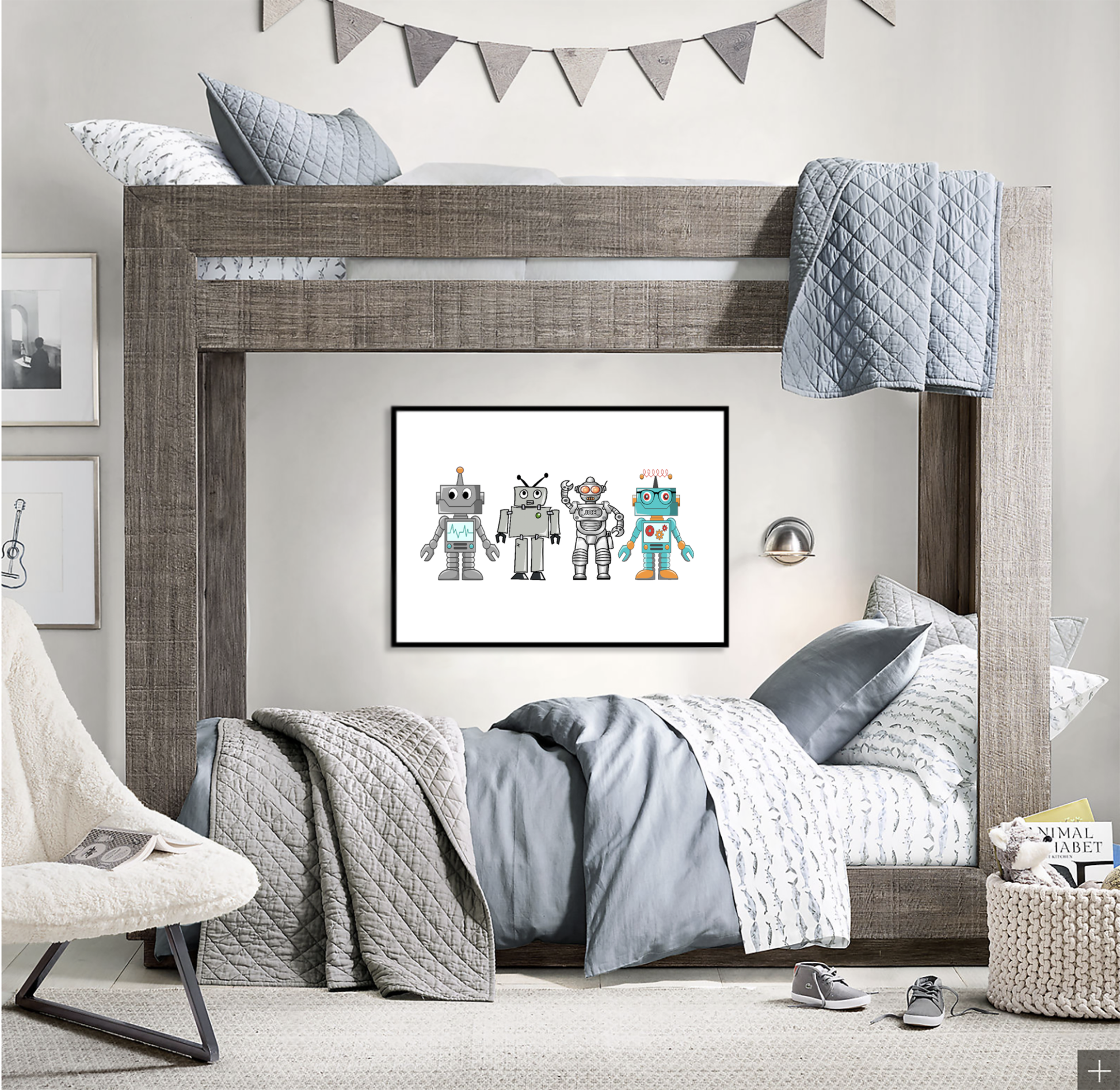 Team Robot Art Print - Jasmine and Jade Interiors