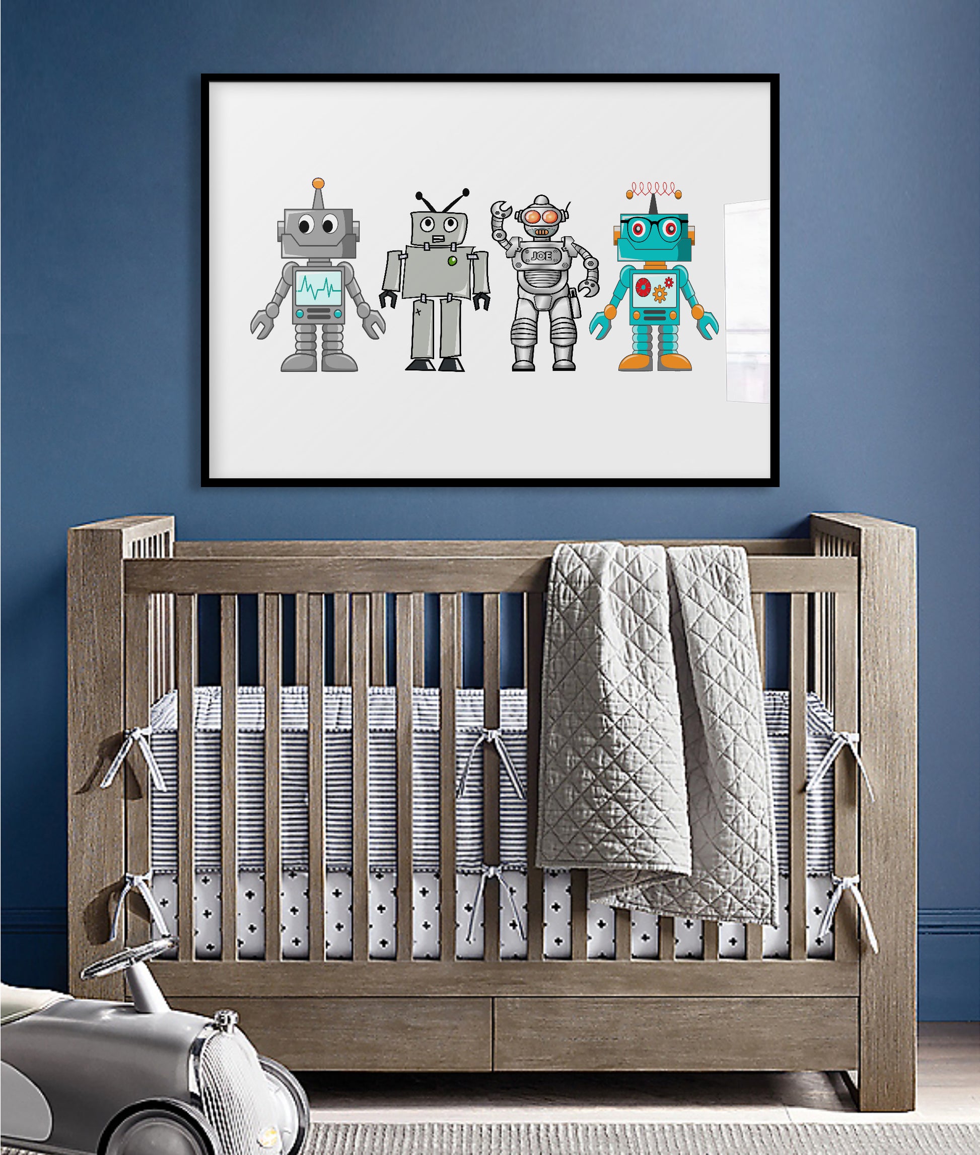Team Robot Art Print - Jasmine and Jade Interiors
