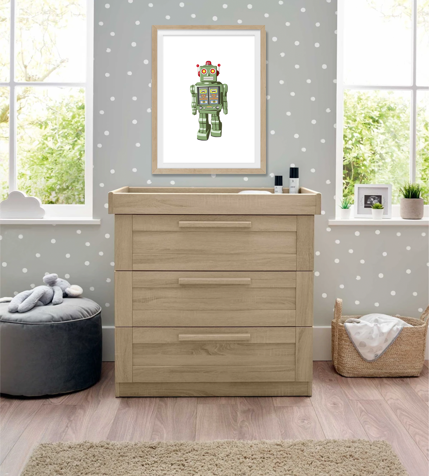 Tik Tok the Robot Art Print - Jasmine and Jade Interiors