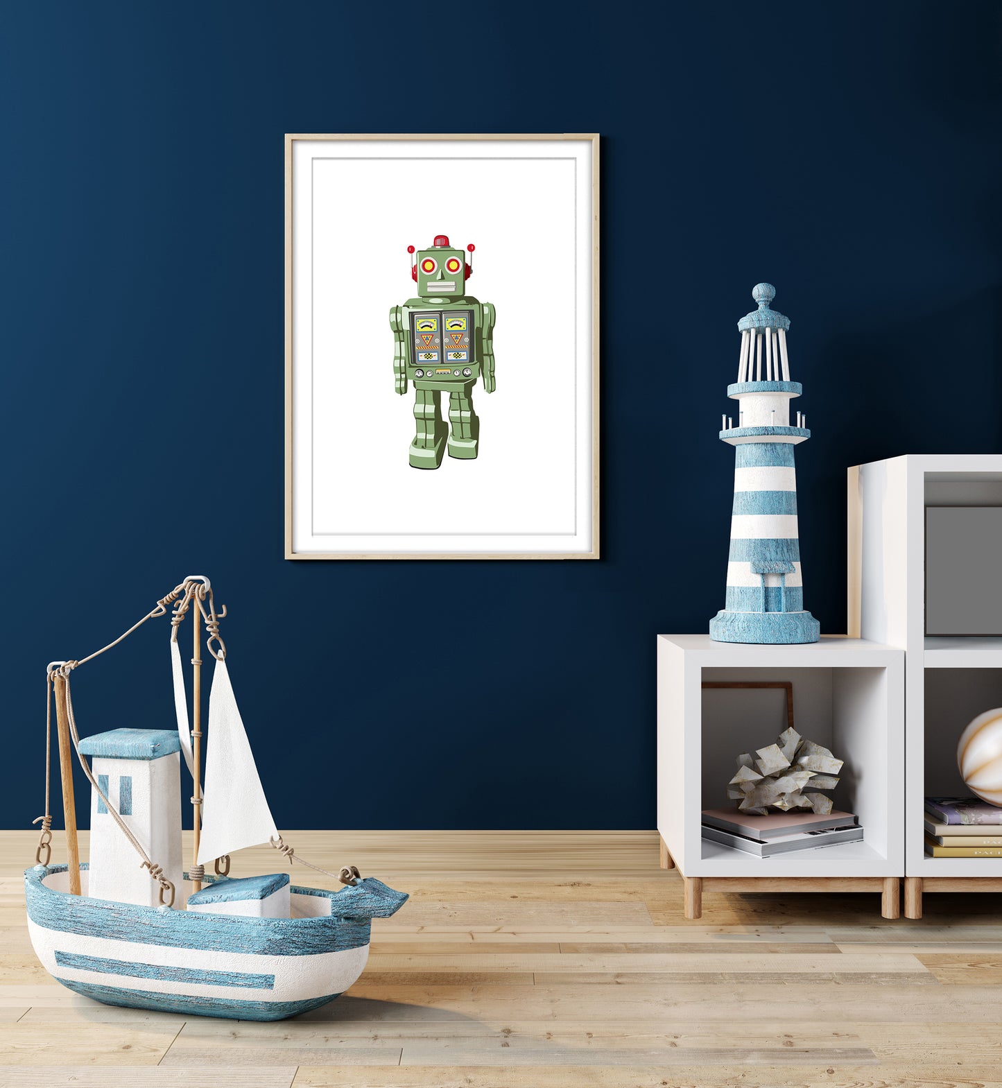 Tik Tok the Robot Art Print - Jasmine and Jade Interiors
