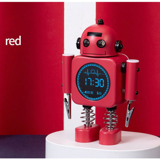 Retro Robot Alarm Clock with Light up Eyes - 5 Colours - Jasmine and Jade Interiors