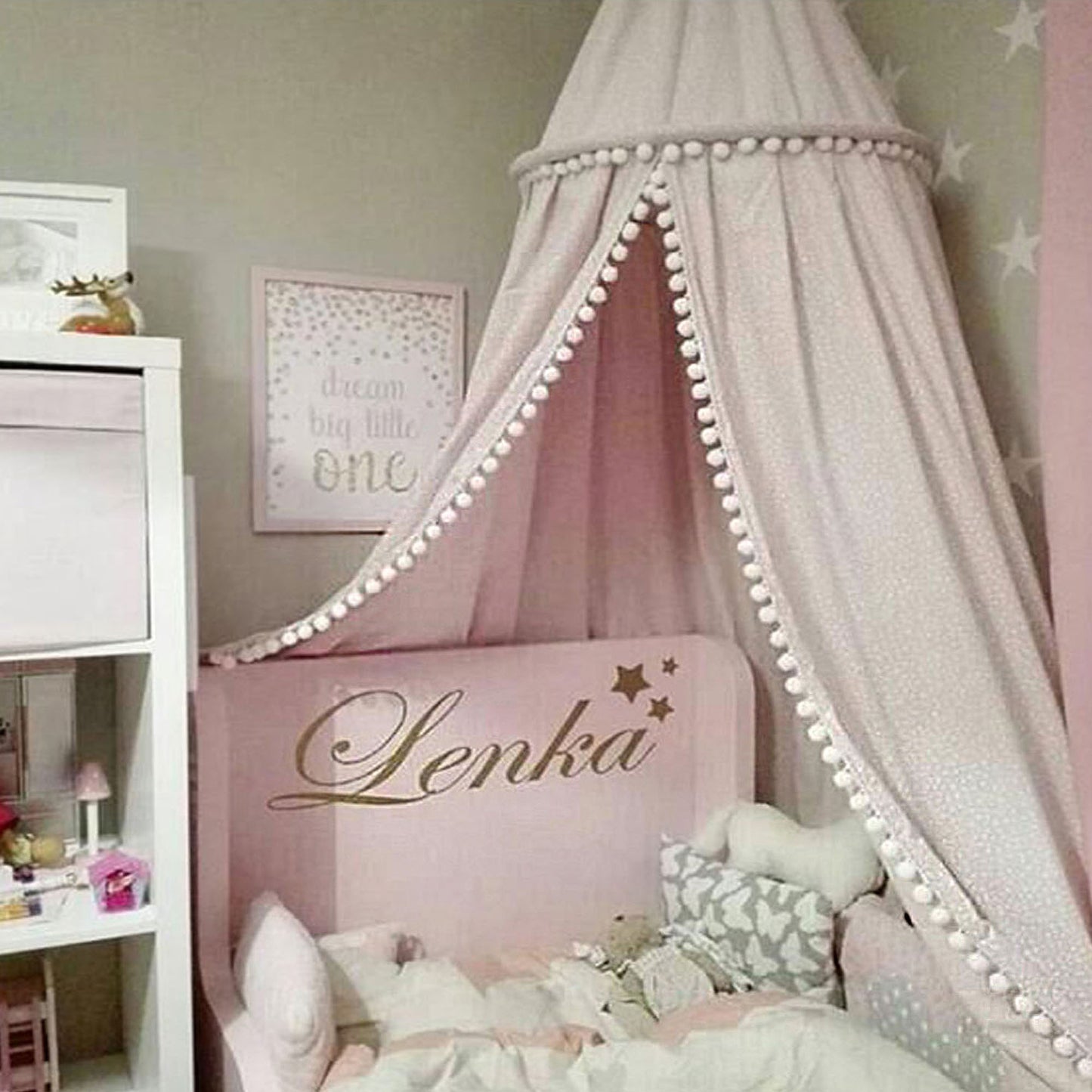 Pompom Bed Canopy - 3 Colours - Jasmine and Jade Interiors