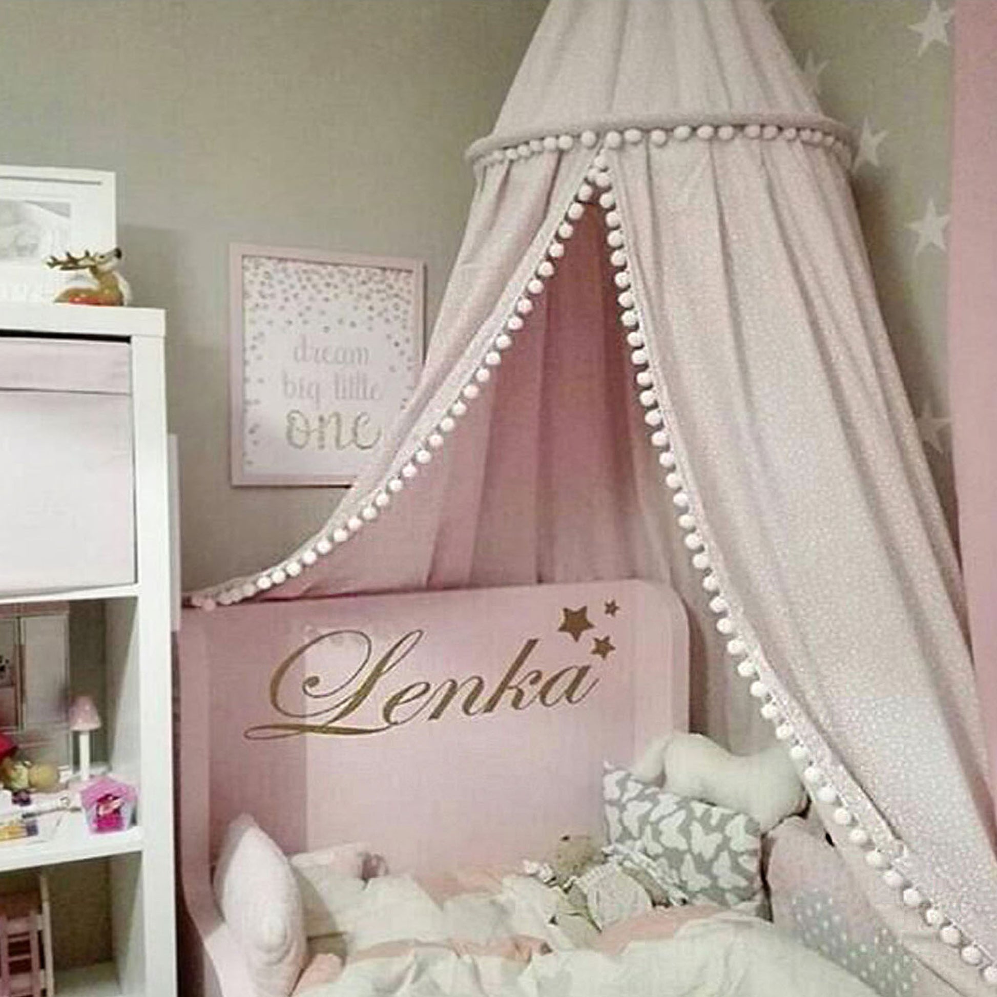 Pompom Bed Canopy - 3 Colours - Jasmine and Jade Interiors