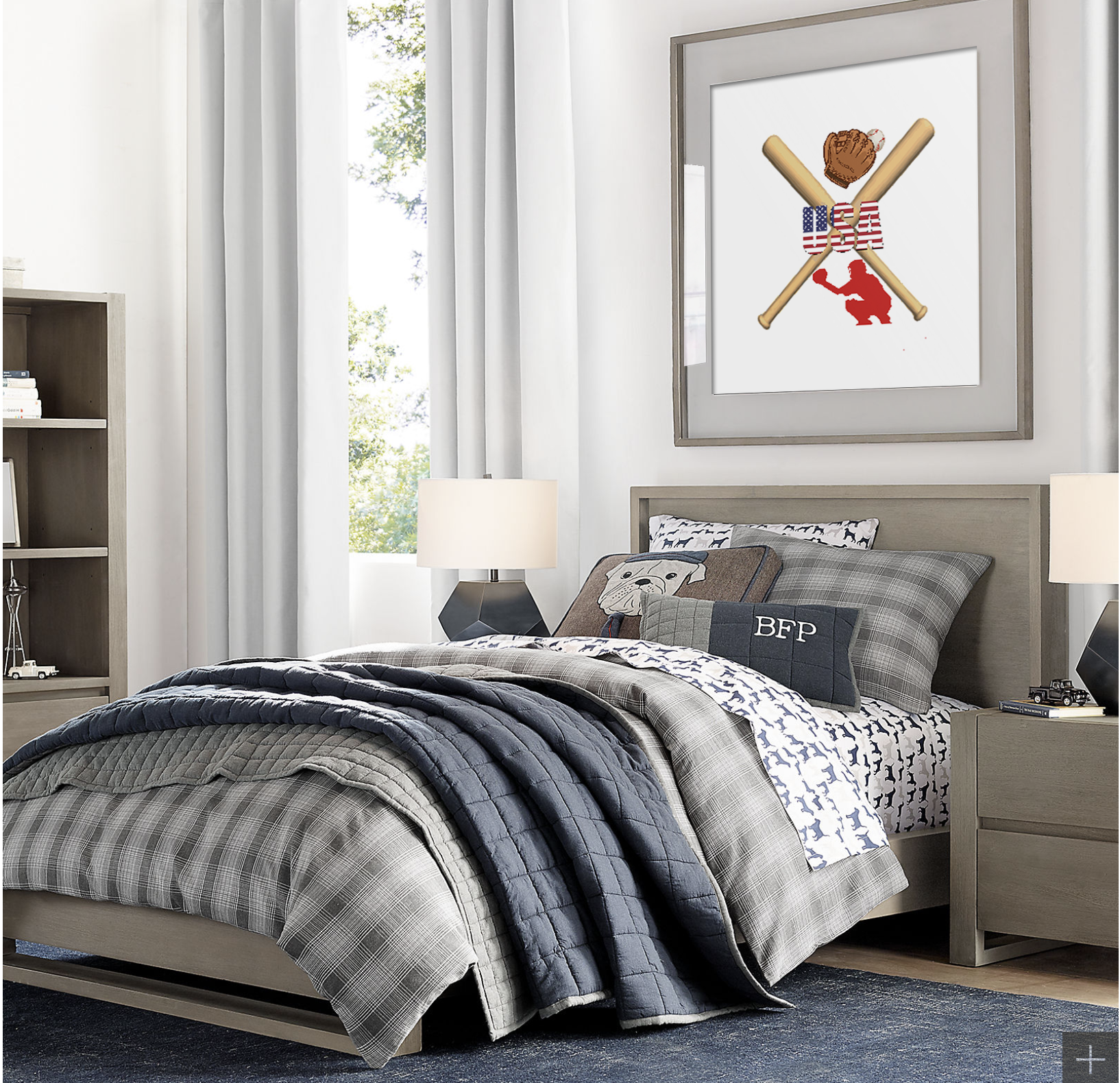 USA Baseball Art Print - Jasmine and Jade Interiors