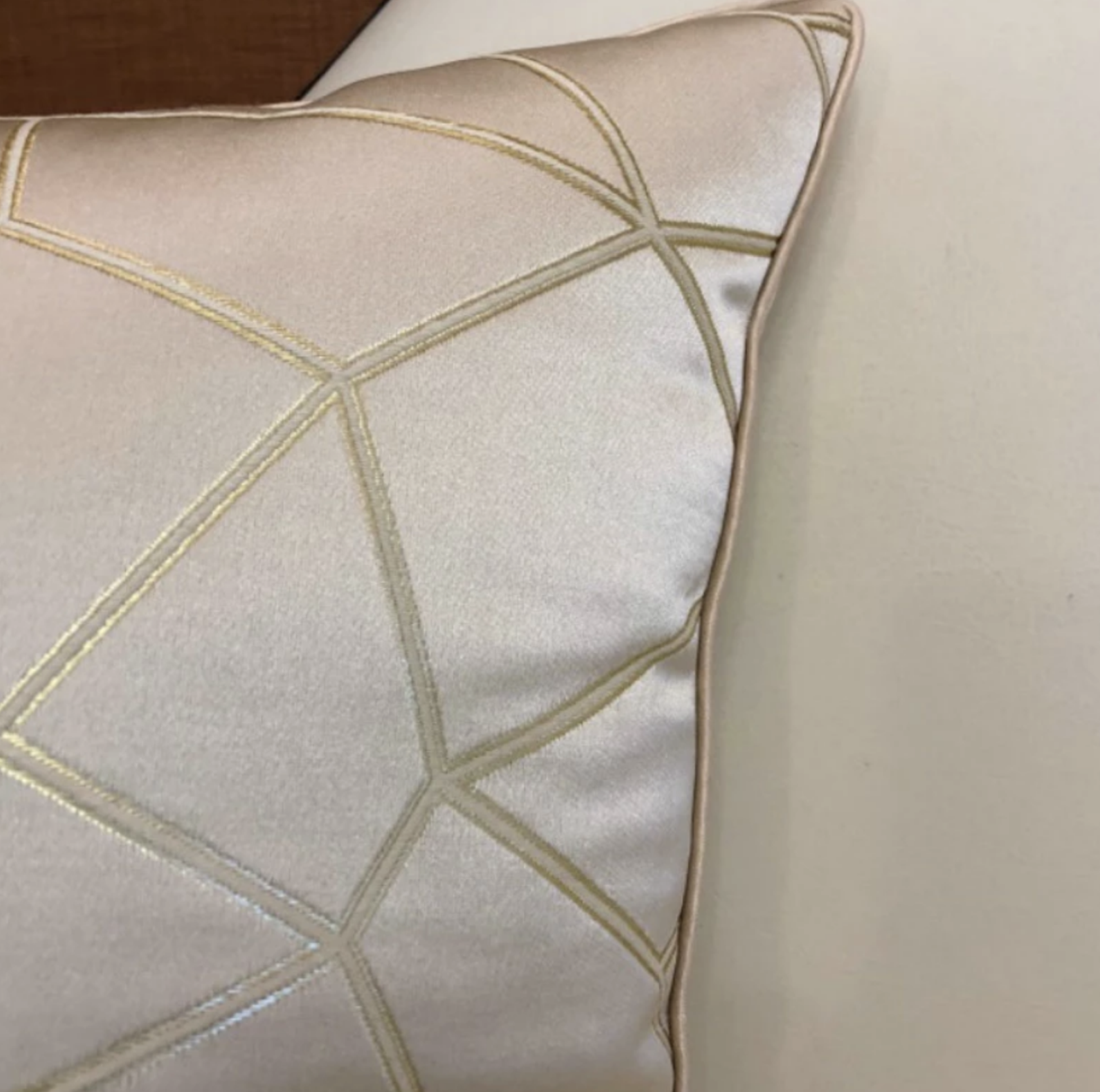 Geometric Shimmer Cushion - Jasmine and Jade Interiors